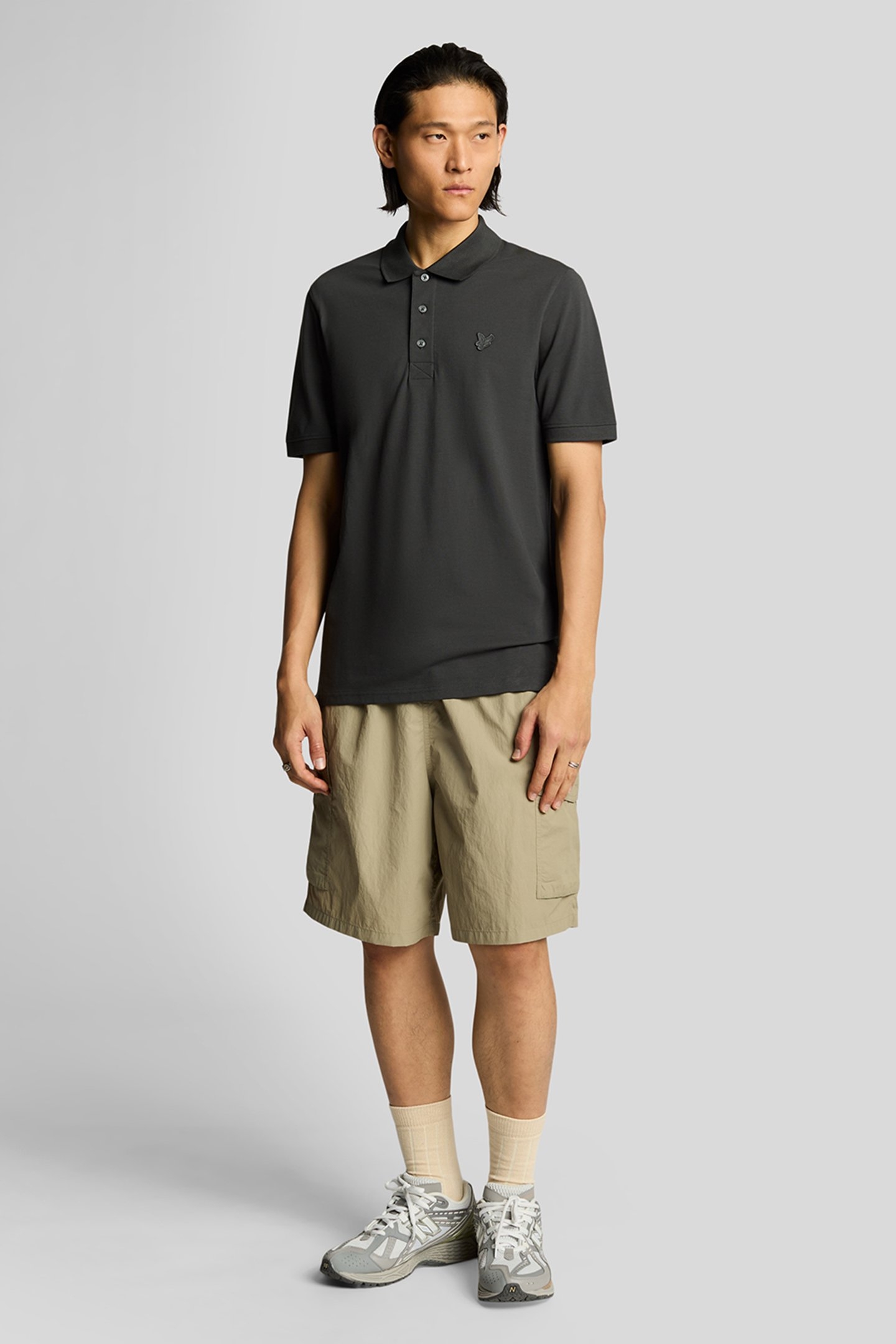 SUPERFINE POLO SHIRT GUNMETAL 3