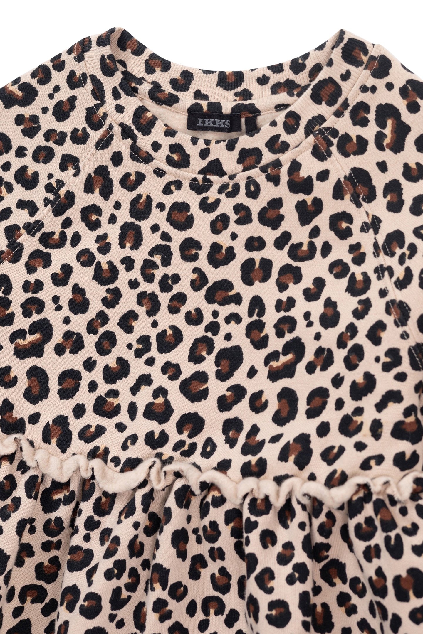 BEIGE LEOPARD PRINT SWEATSHIRT DRESS FOR GIRL 3
