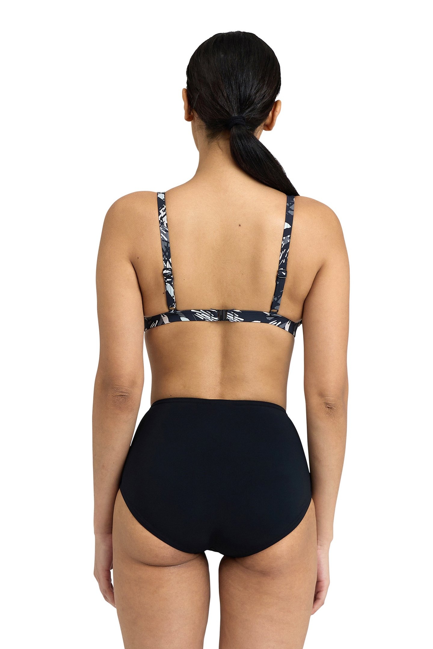 WOMEN'S BODYLIFT SWIMSUIT FRANCY TWO PI BLACK WHITE MULTI 2