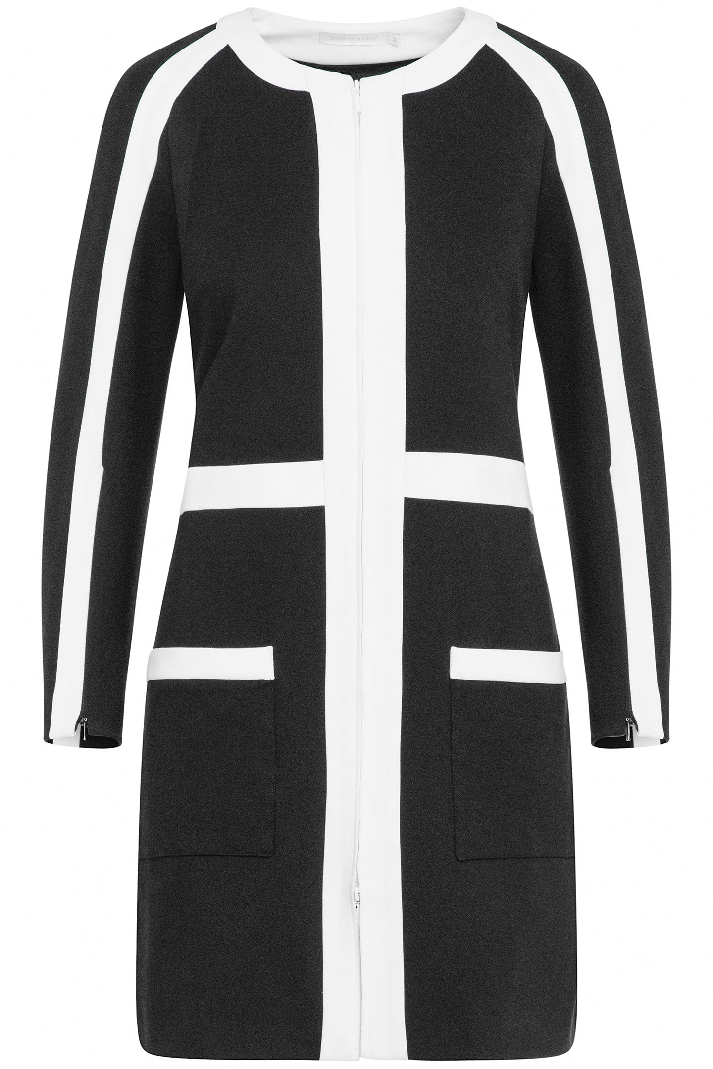 PRESENCE MANTEAU BLACK/WHITE 4