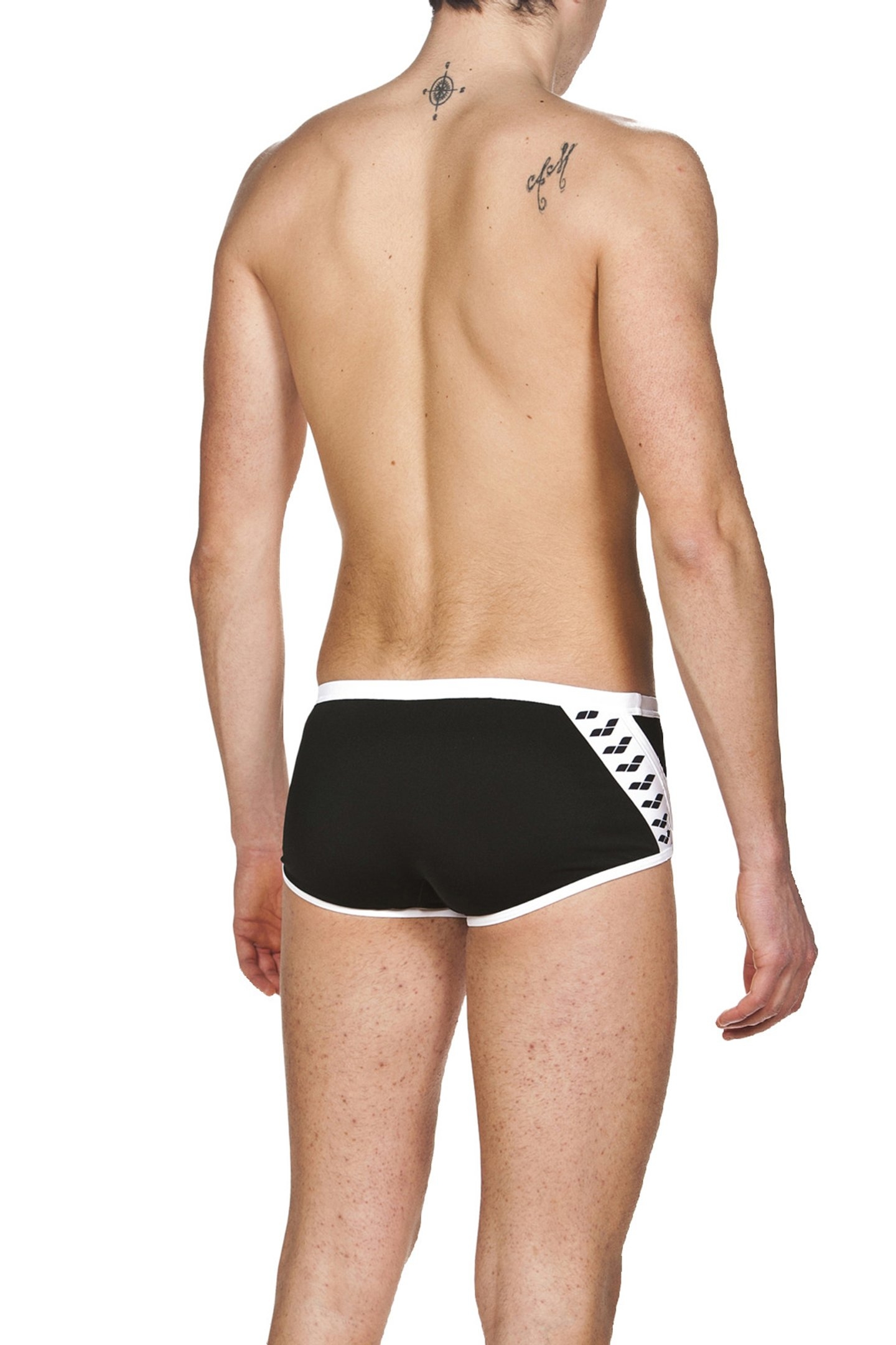 M TEAM STRIPE LOW WAIST SHORT BLACK WHITE 7