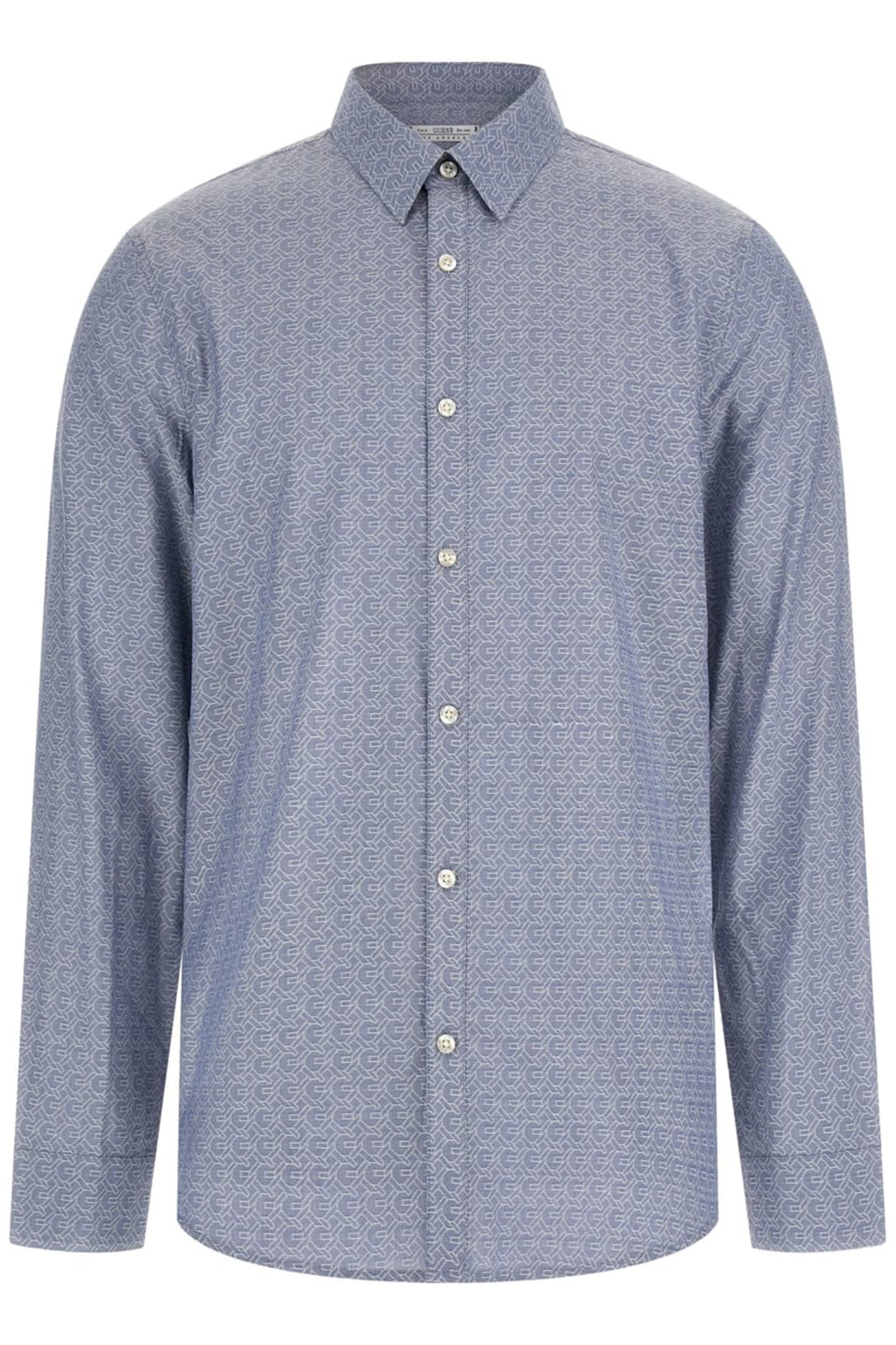 LS SUNSET AOP SHIRT BLUE GUESS CHAIN OUT 1