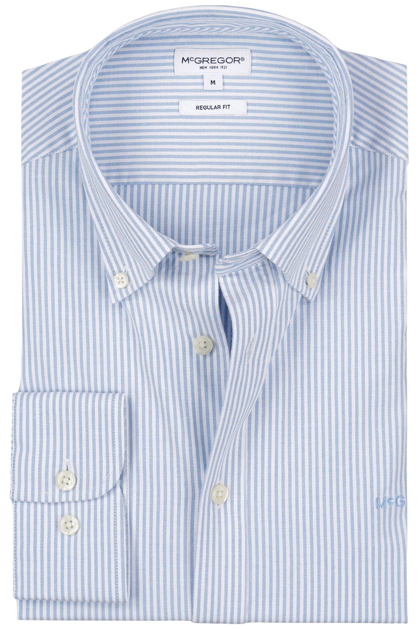 STRETCH OXFORD SHIRT SMALL STRIPE LIGHT BLUE 3