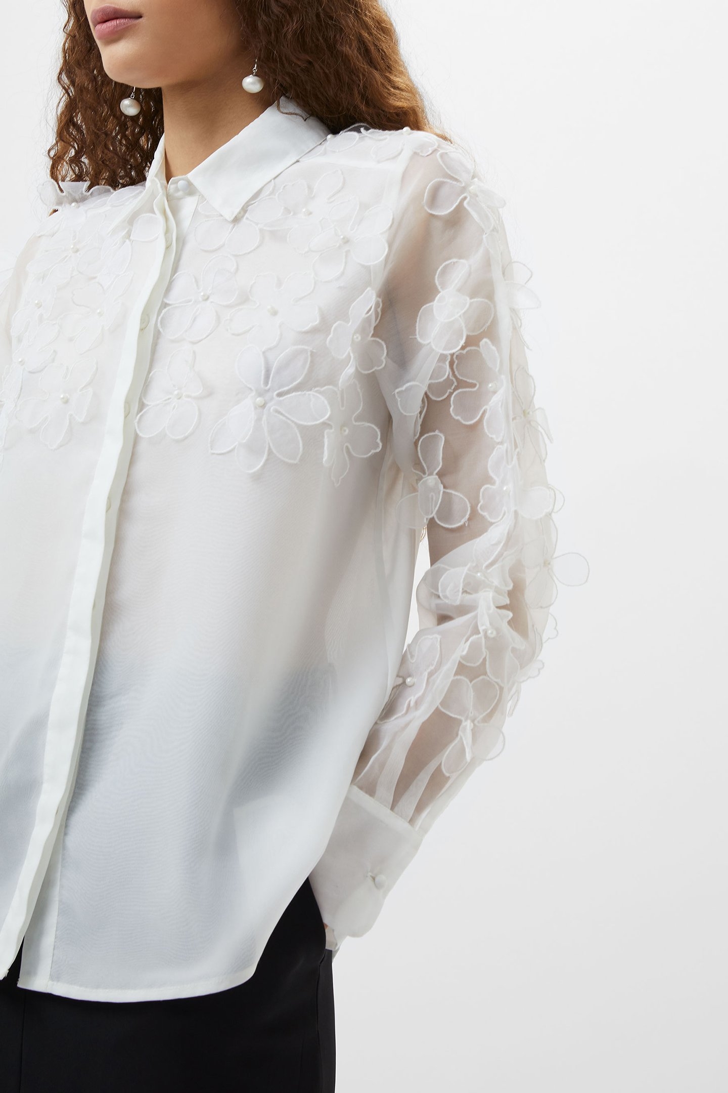CAMDEN 3D FLORAL SHIRT SUMMER WHITE 4