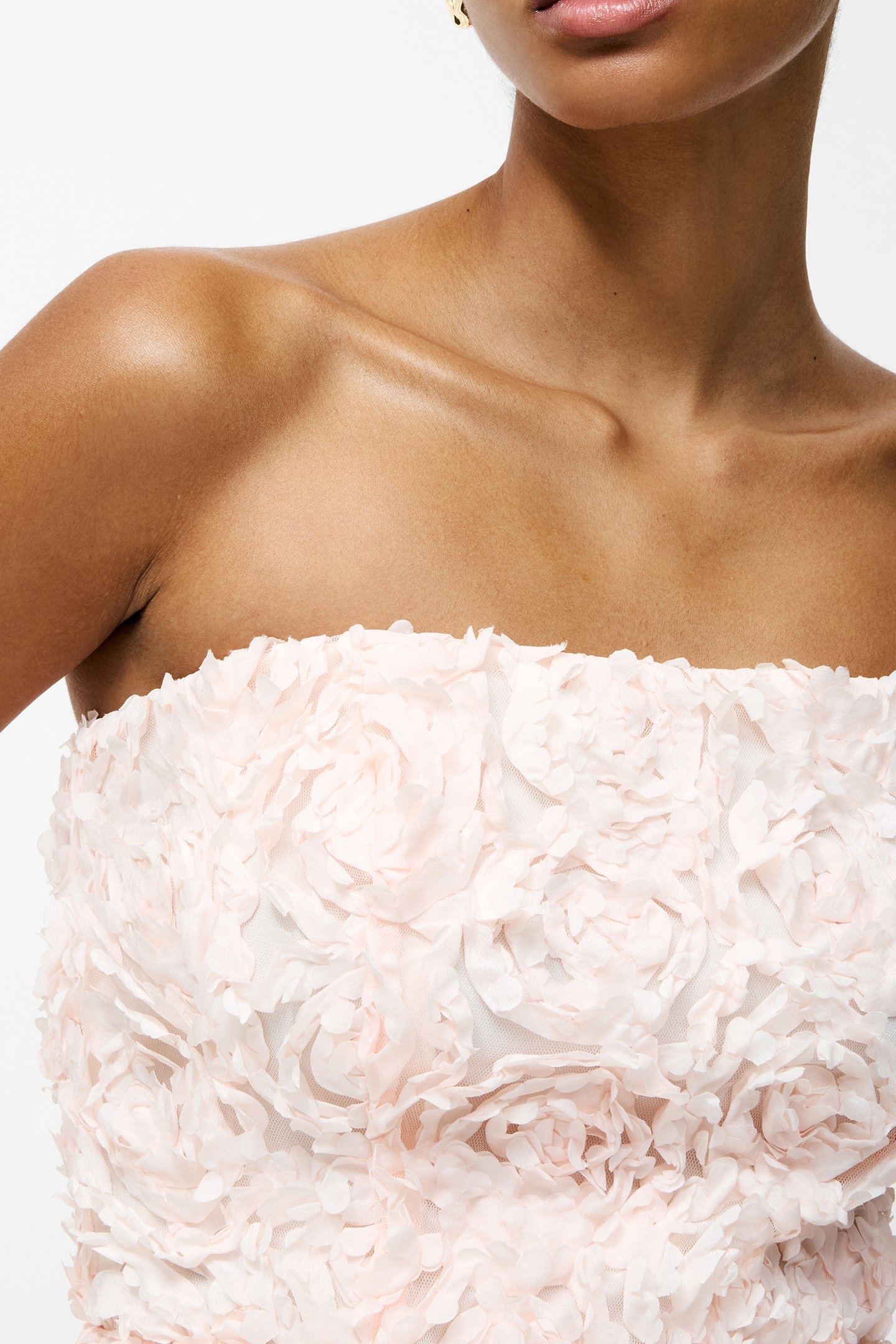 CHER TEXTURED TUBE MINI DRESS BLUSH PINK 4