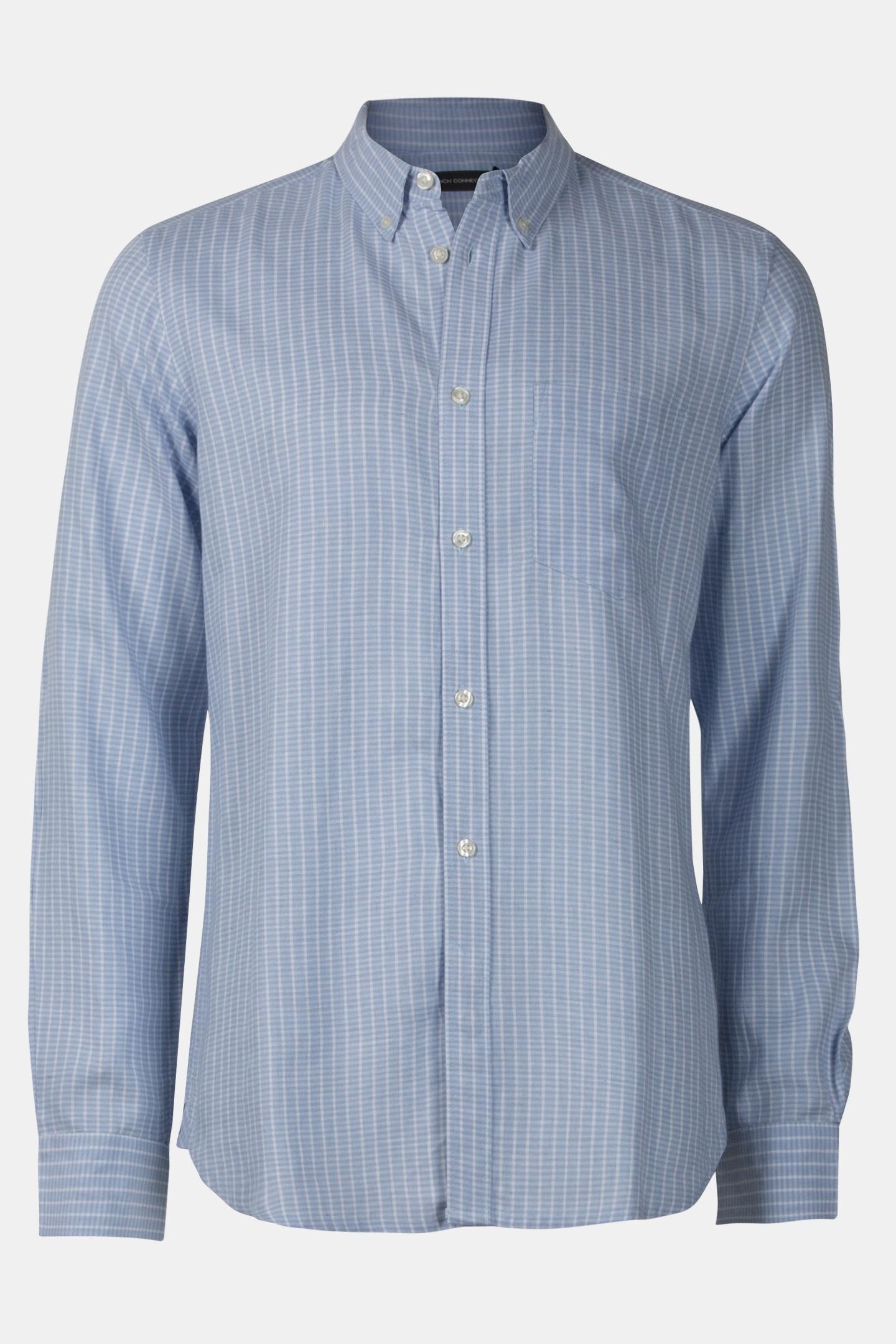 LINEN CHECK LONG SLEEVE SOFT BLUE CHECK 3