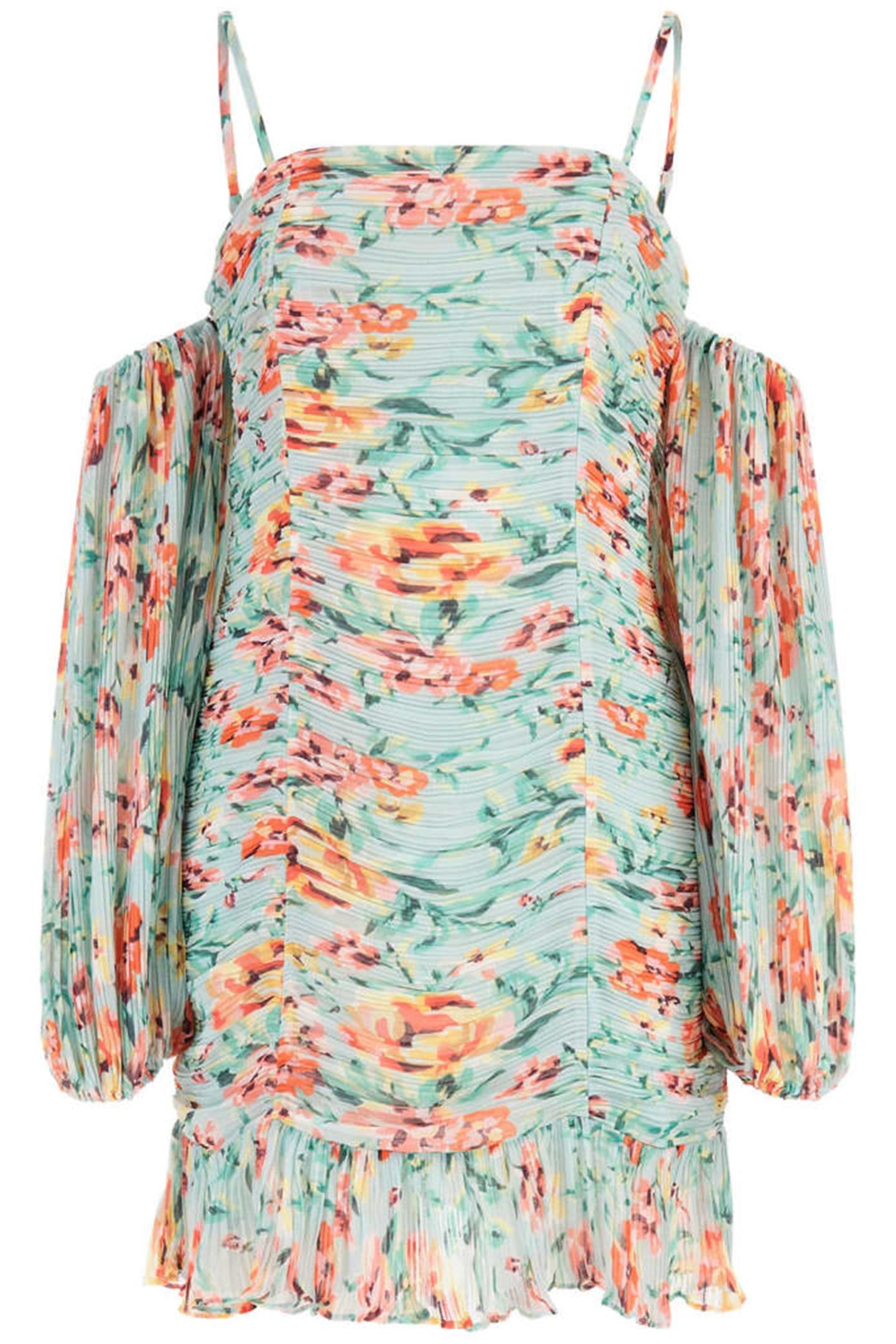 GUESS ECO LS TIFFANY DRESS ROSE MEADOWS PRINT 4