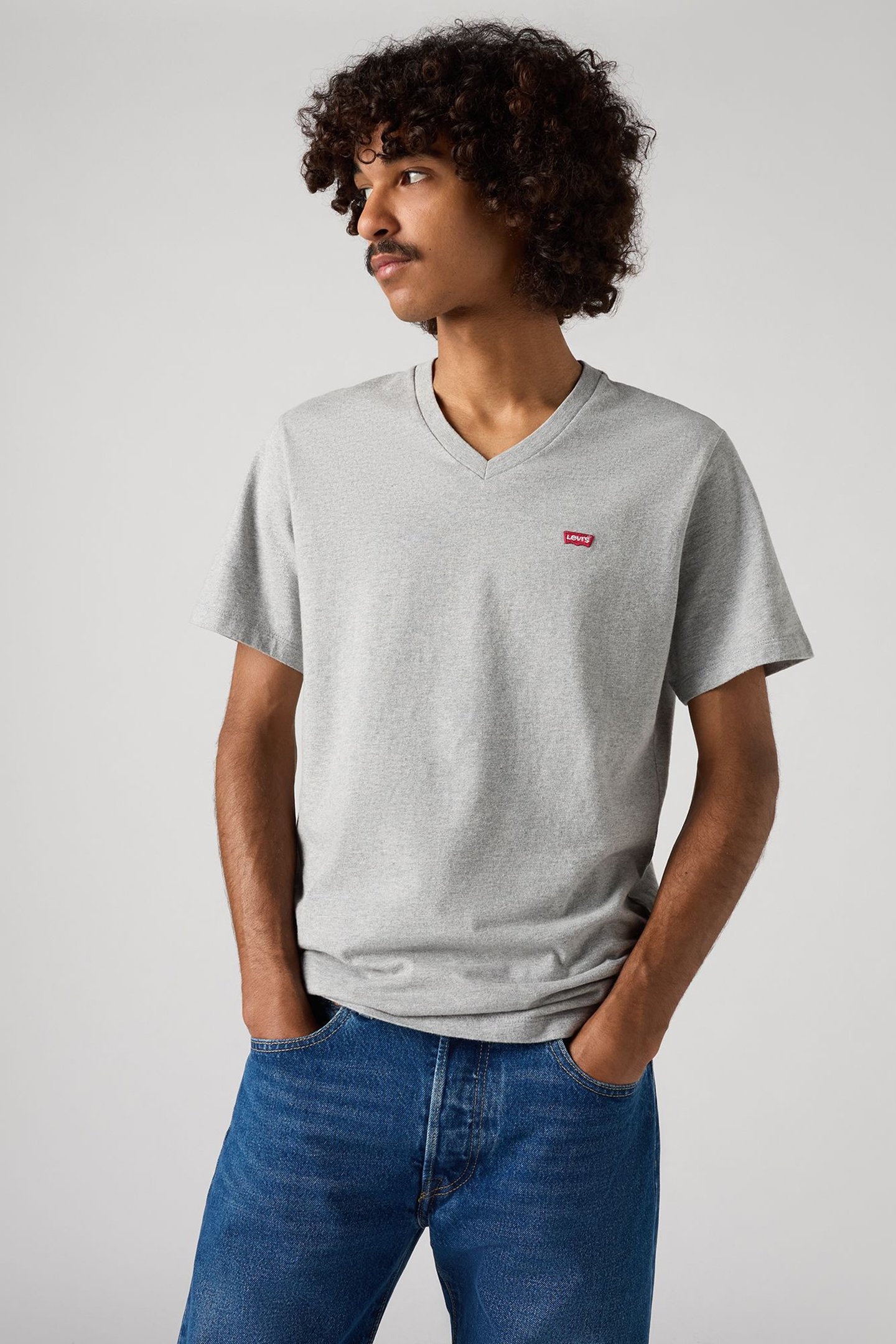 ORIGINAL HOUSEMARK V-NECK TEE GREY 5