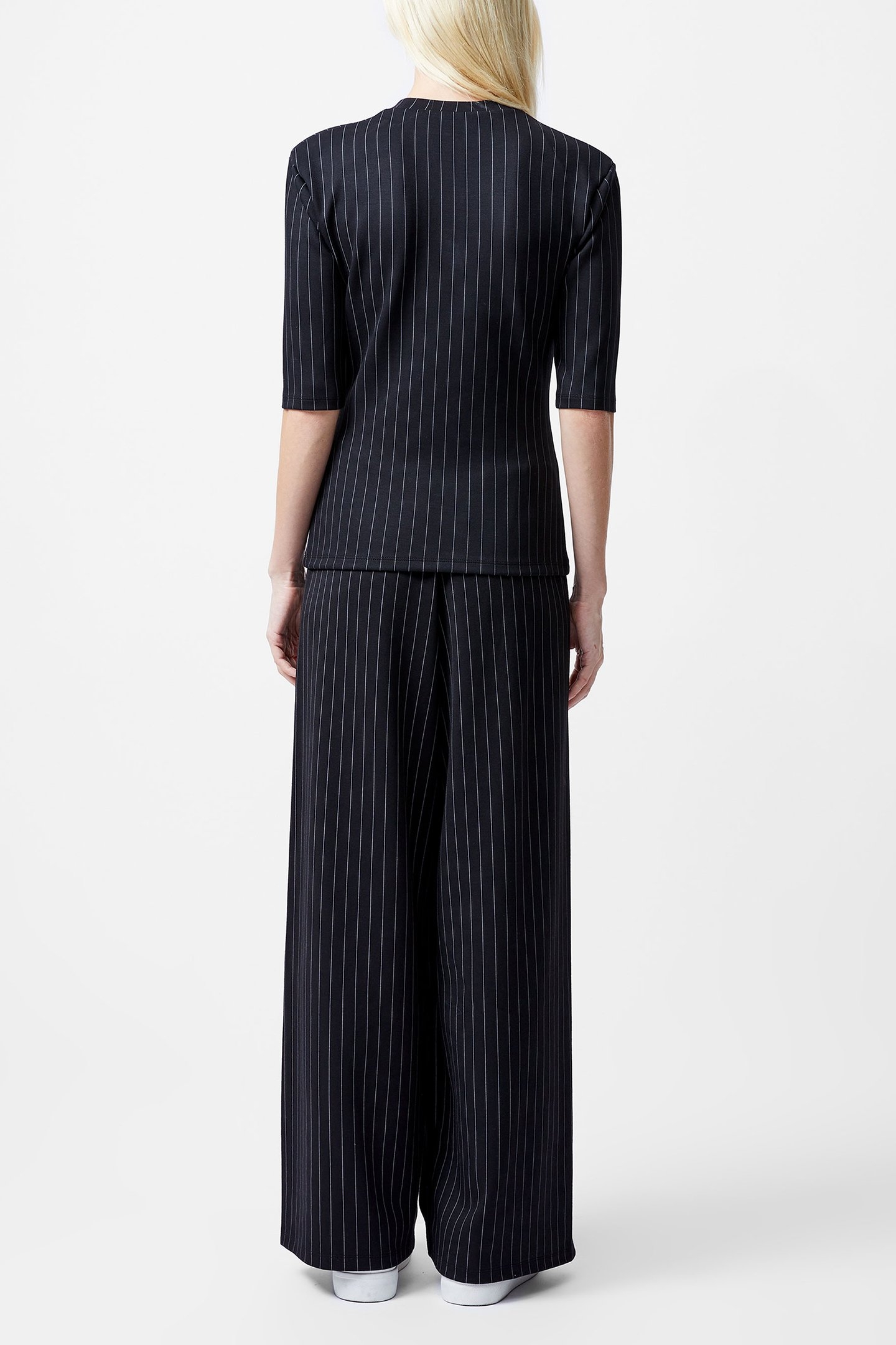 REGINA JERSEY SHOULDER PAD TEE BLACK/WHITE 3