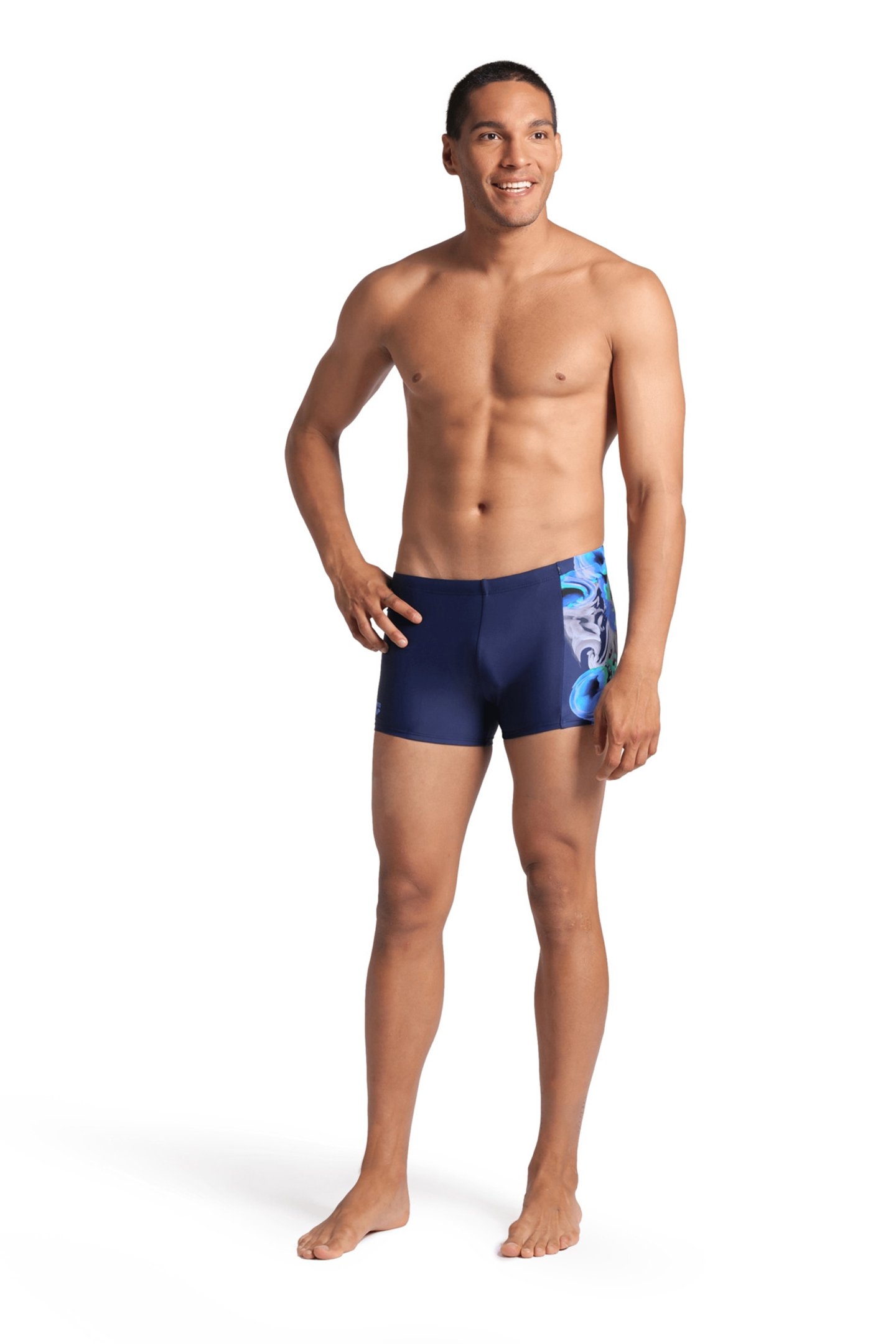 MEN'S ARENA IMAGINARY SWIM SHORT NAVY MULTI 3