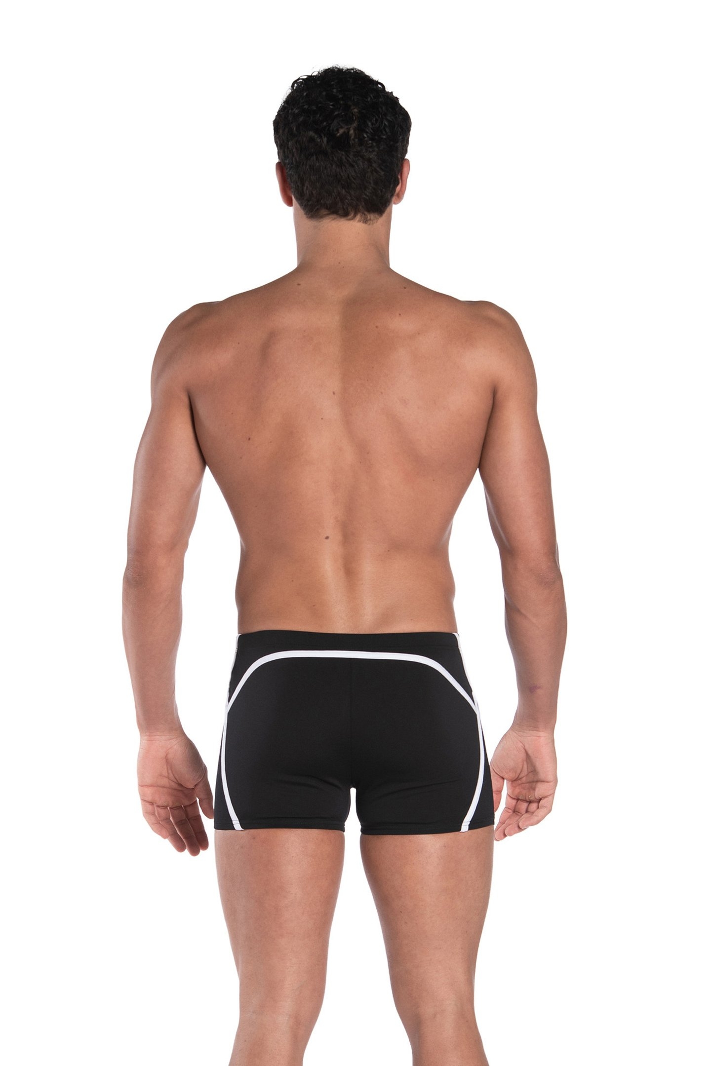 MEN'S ARENA PRO_FILE SWIM SHORT BLACK WHITE 2