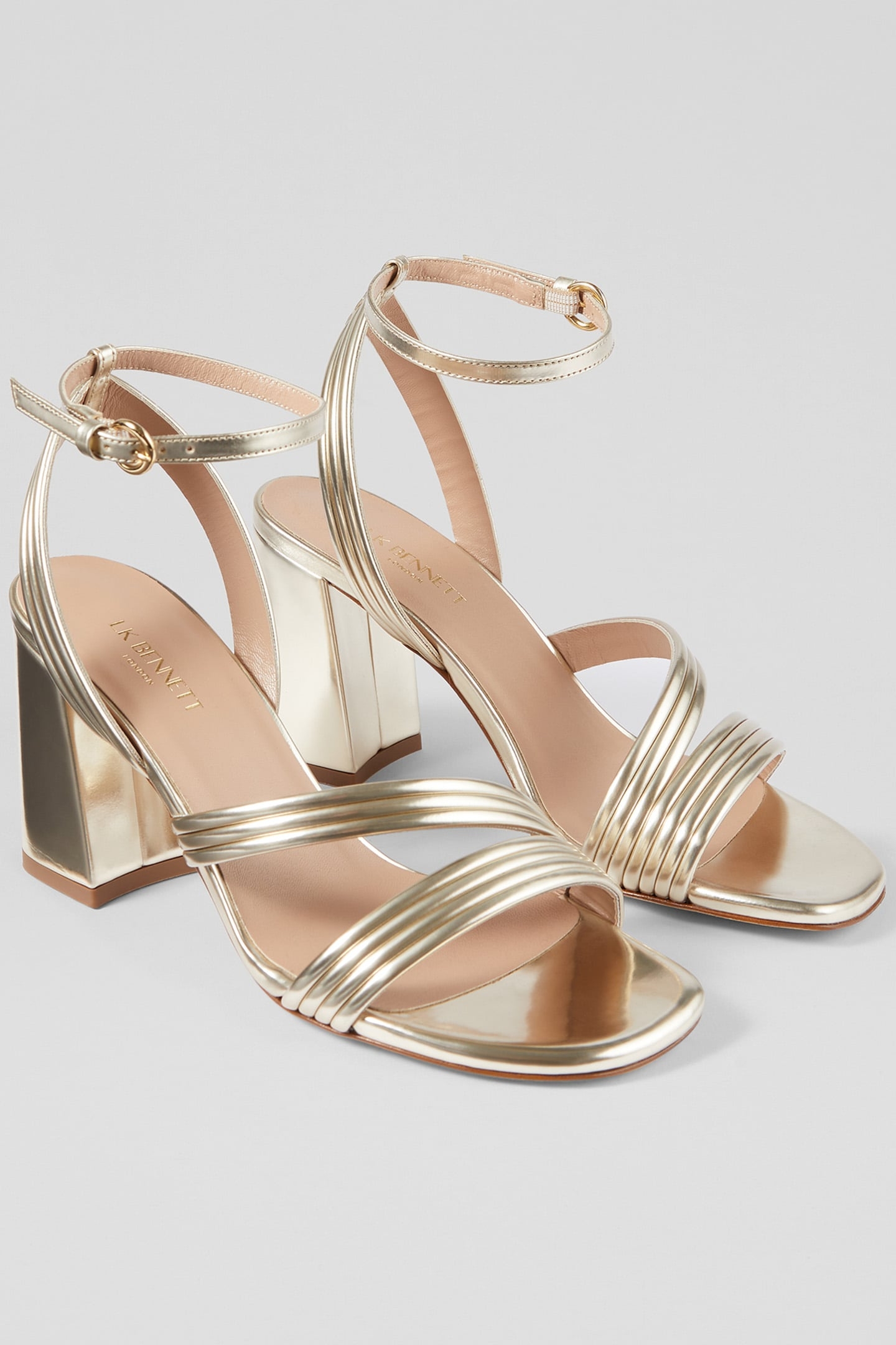 FS EDITA STRAP BLOCK HEEL PALE GOLD 2