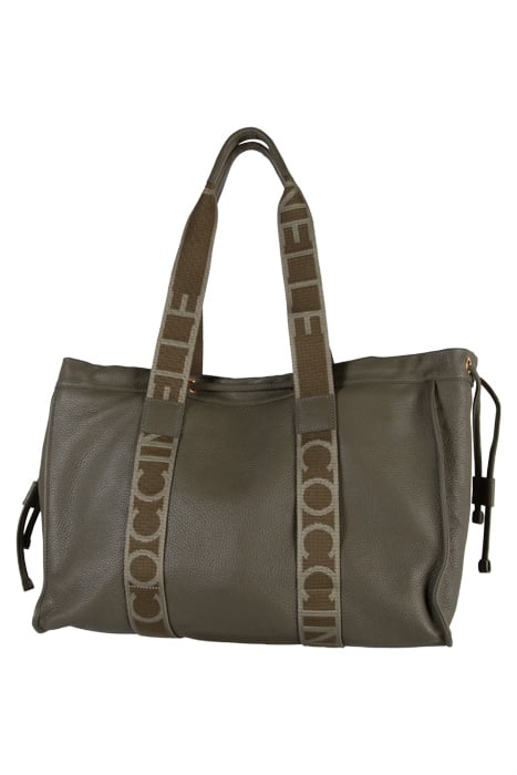 GRAINED LEATHER SIGNATURE TOTE BAG 3