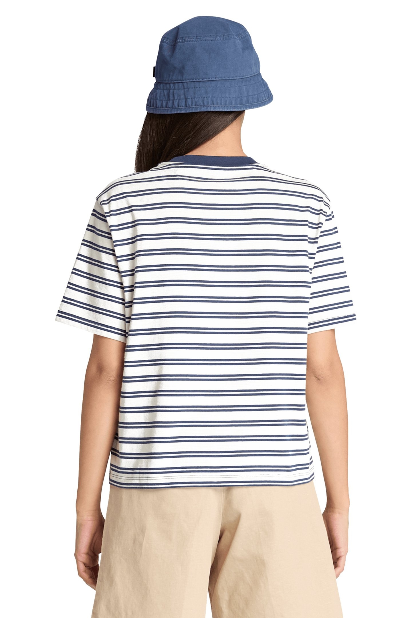 DUNSTAN SHORT-SLEEVE STRIPE TEE PEACOAT 2