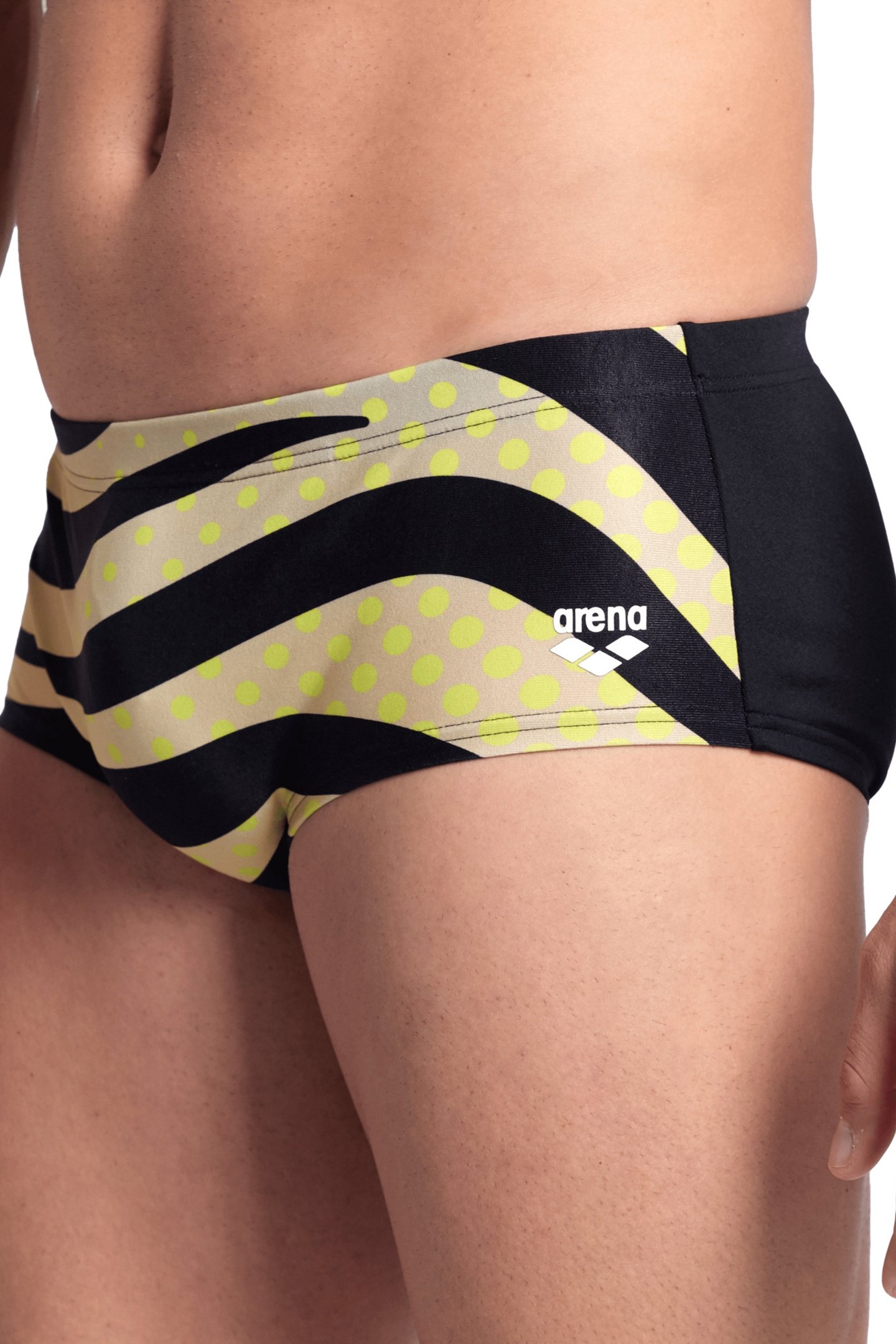 MEN'S ARENA MULTI STRIPES SWIM LOW WAIST BLACK MULTI 4