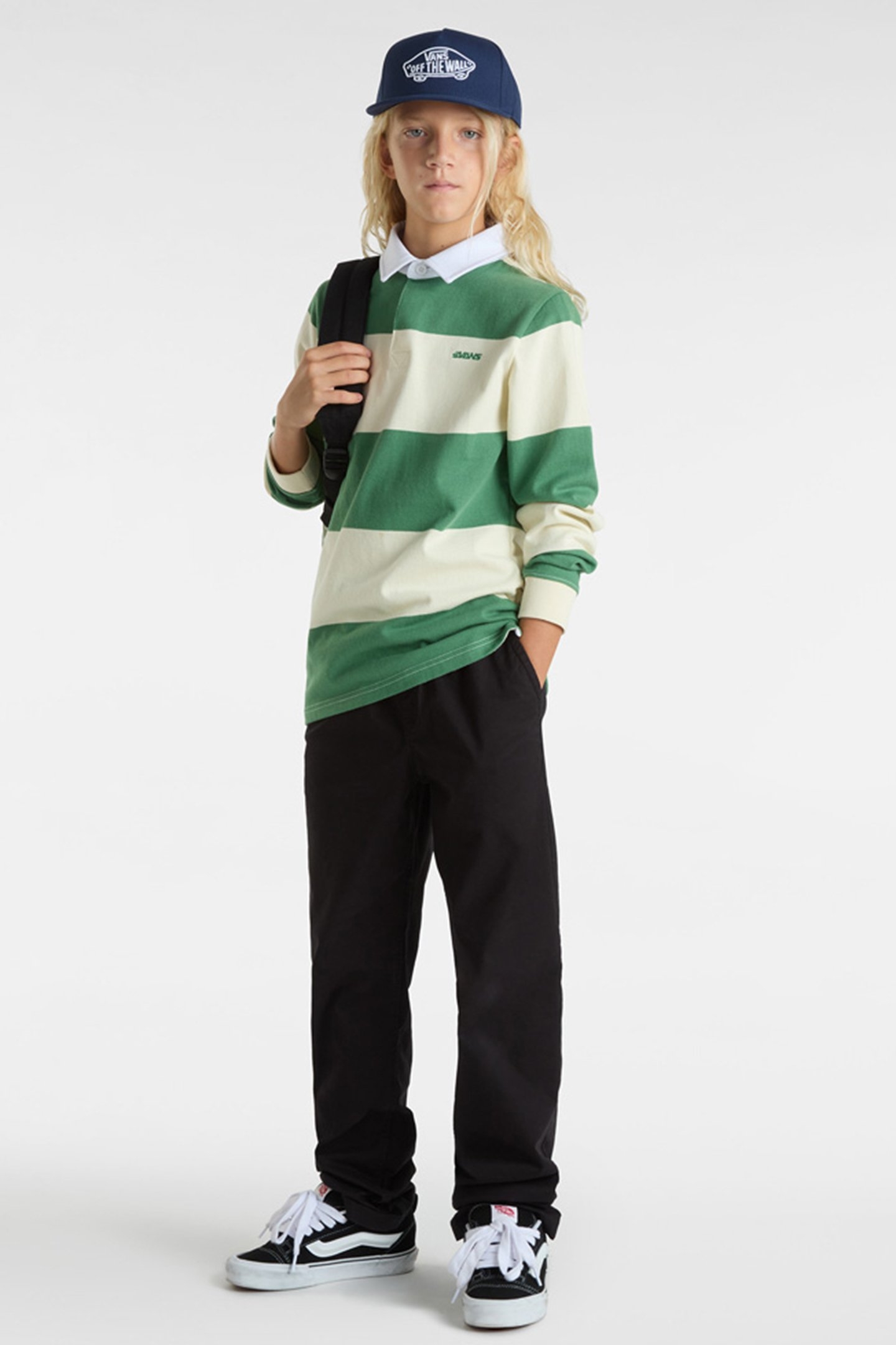 BOYS WARD RUGBY LS KNIT FAIRWAY/LEMON ICING 3