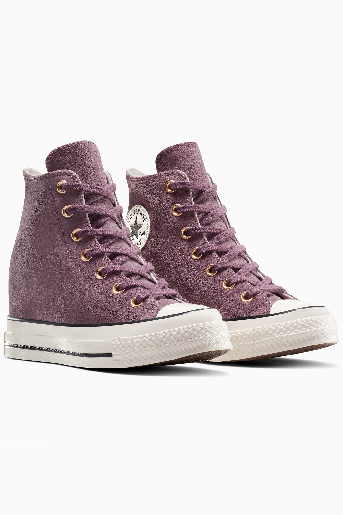 CHUCK 70 WEDGE PLATFORM SUEDE TRAIL MIXED/EGRET/BLACK 2