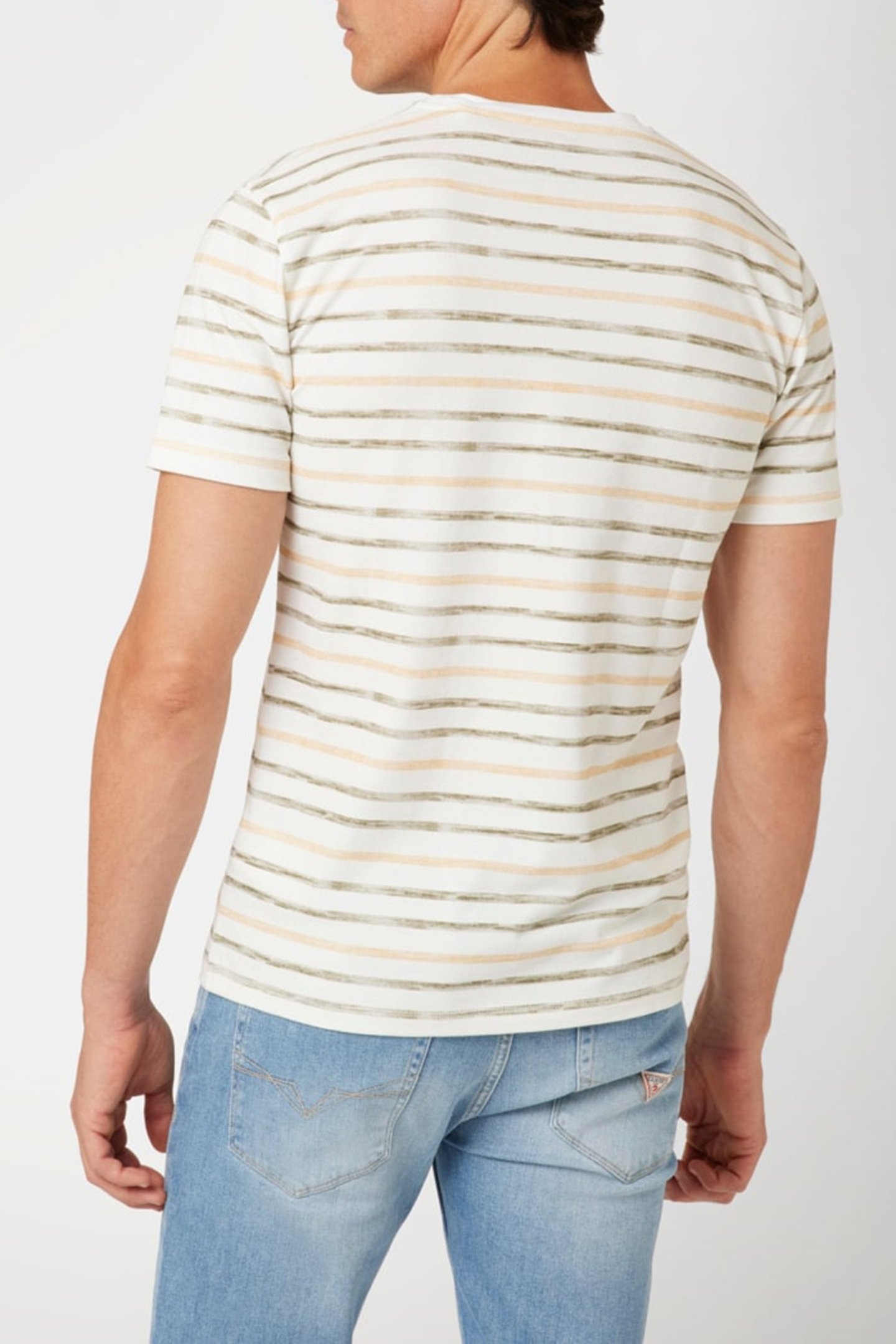 SS CN STRIPED TEE WHITE/GREEN STONE/DU 2