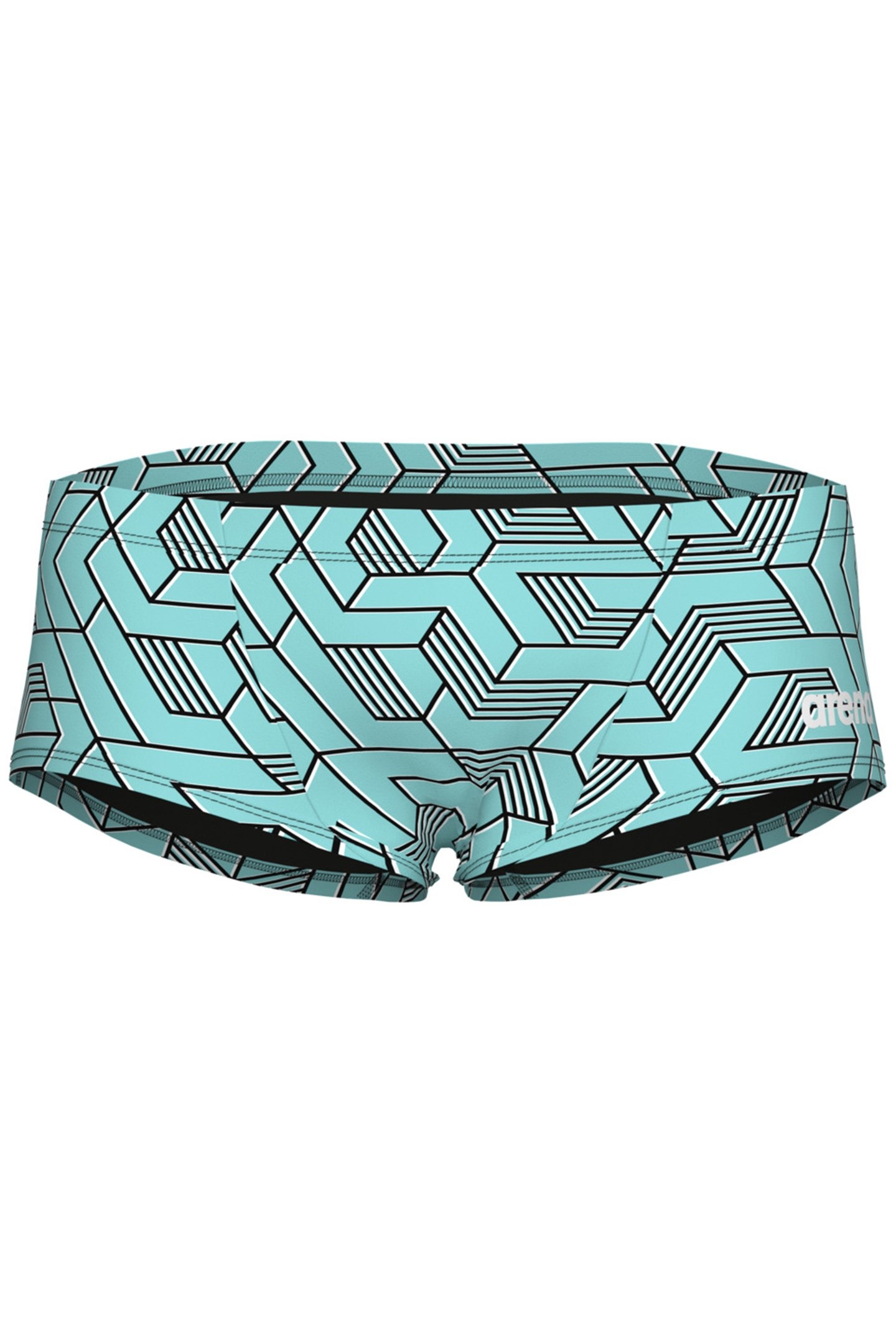 MEN'S ARENA ESCAPE SWIM LOW WAIST SHORT BLACK WATER BLUE MUL 4