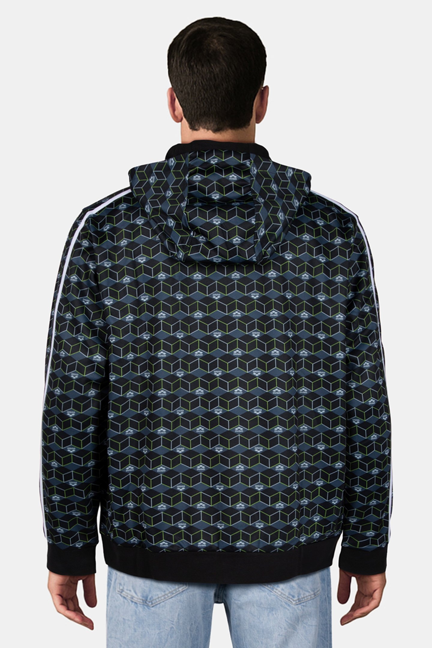 MAN HOODIE FULL ZIP A-AFM819S23 BLACK AOP 2