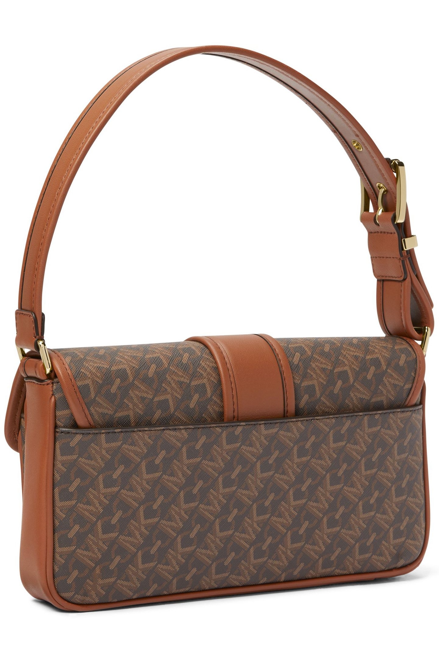 MEDIUM SHOULDER BAG WITH BUCKLE DETAIL IN BROWN 3