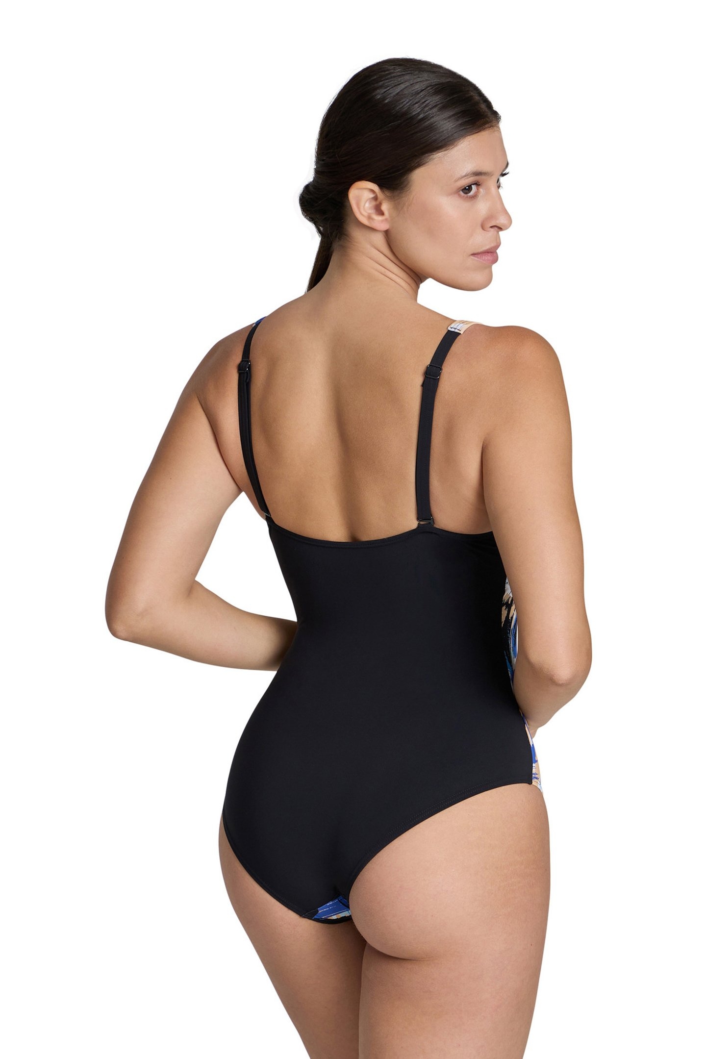 WOMEN'S BODYLIFT PAMELA SWIMSUIT LIGHTCR BLACK BLACK MULTI 2