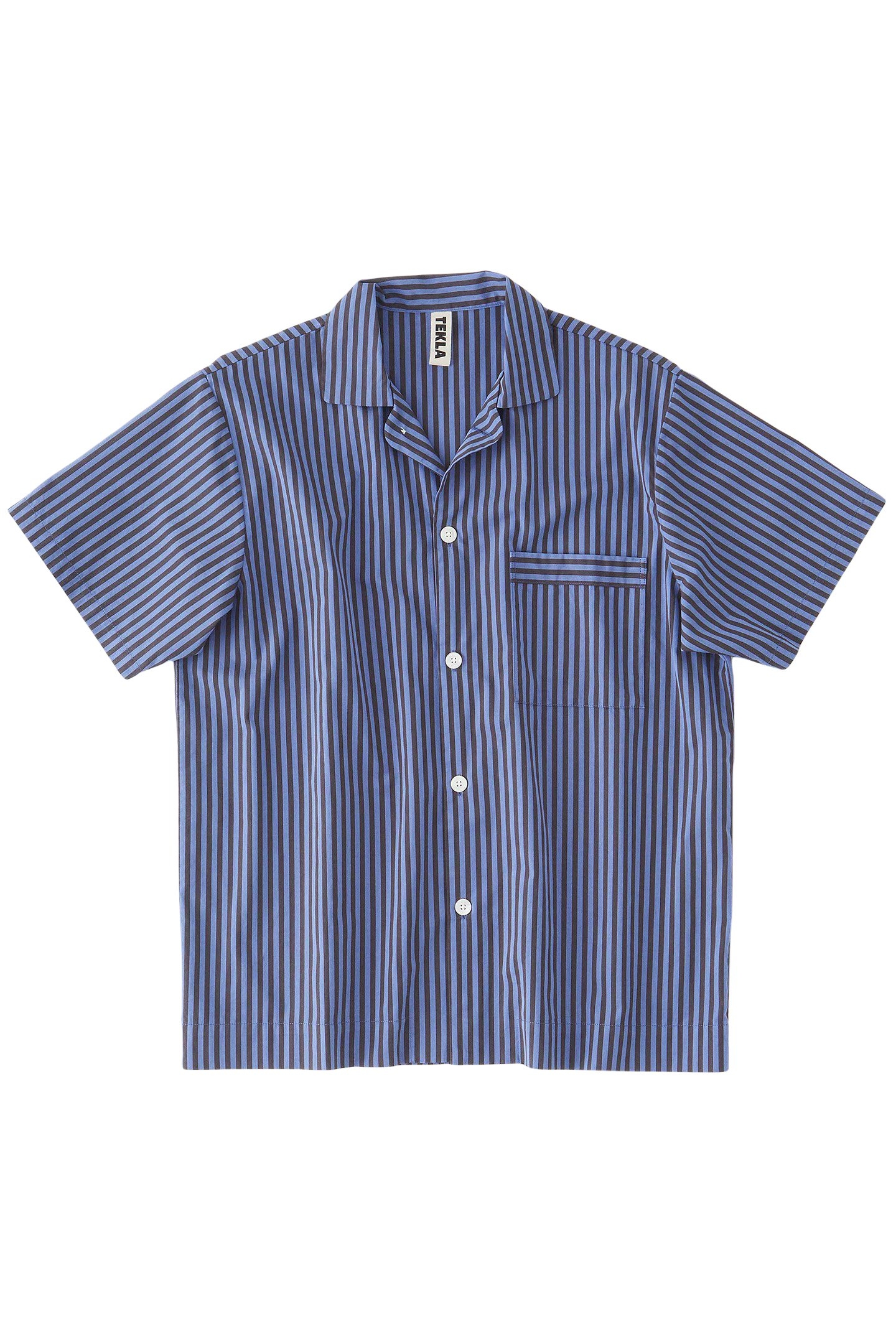 UNISEX POPLIN SHORT SLEEVE SHIRT VERNEUIL STRIPES 1