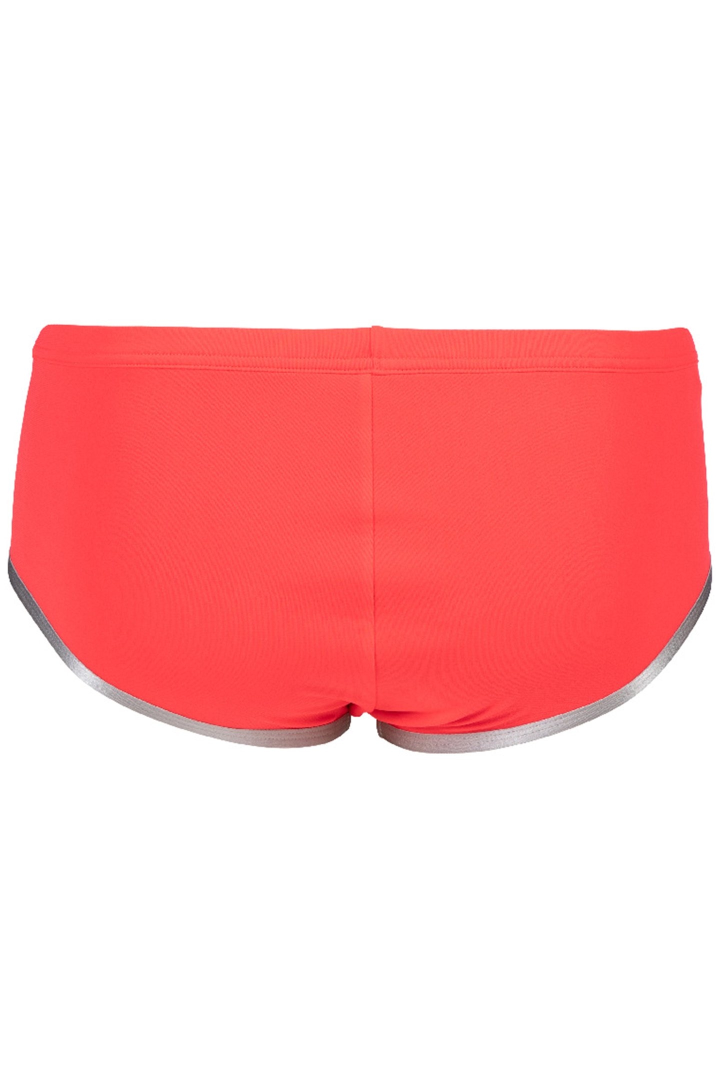 MEN'S ARENA ONE 12CM SWIM BRIEFS BIG LOG FLUO RED SILVER 5