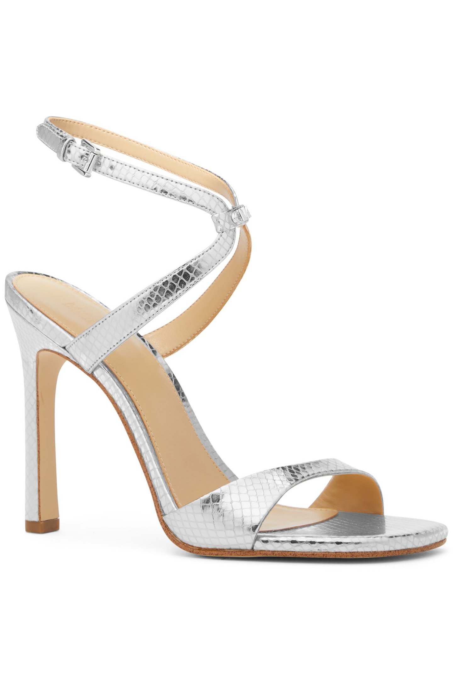 AMARA HIGH HEELED SANDAL IN SILVER 2