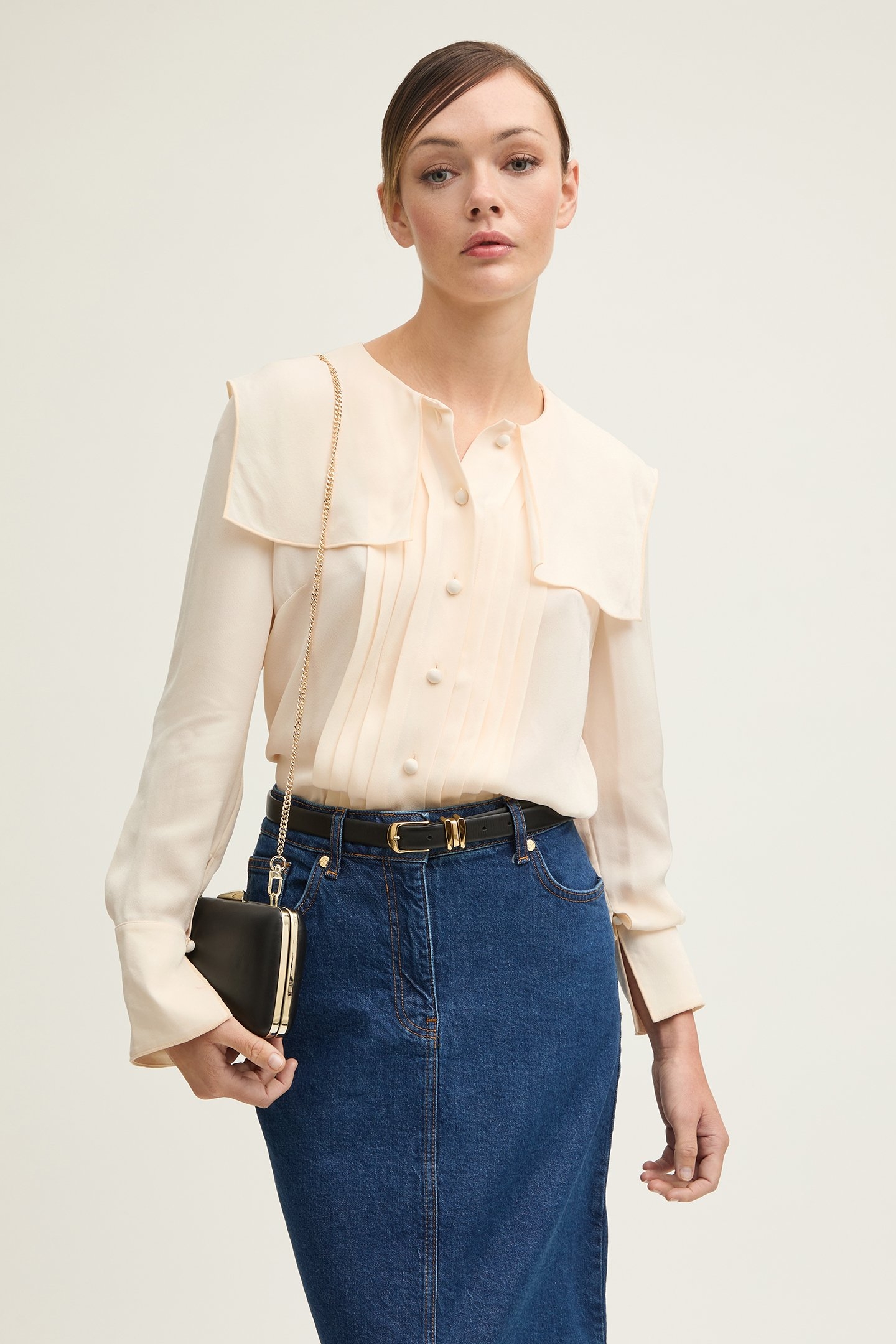 TW OLIVE SAILOR BLOUSE IVORY 4