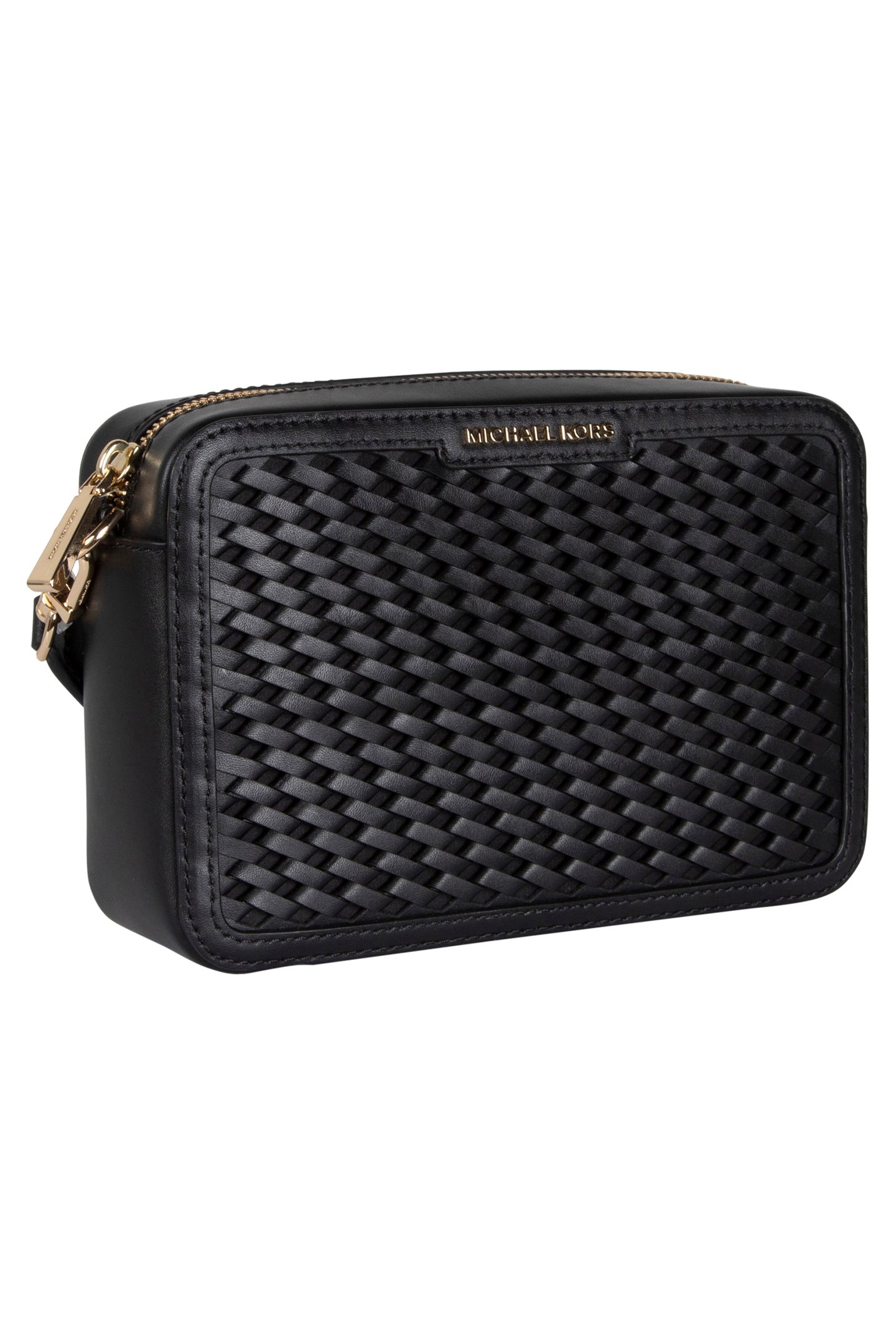 LEATHER CAMERA CROSS BODY BAG IN BLACK 4