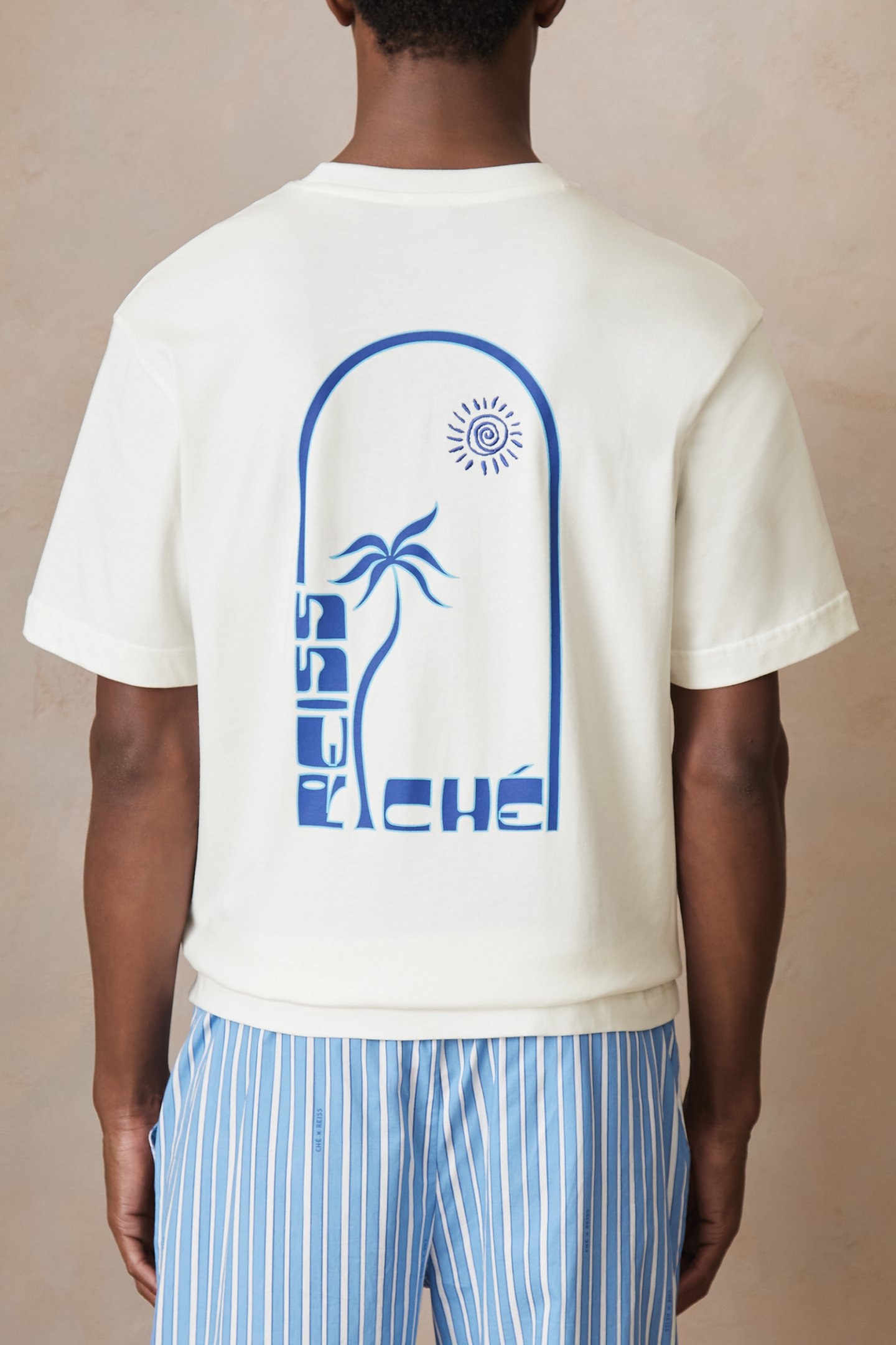 SS PALM TREE PRINTED TSHIRT WHITE 2