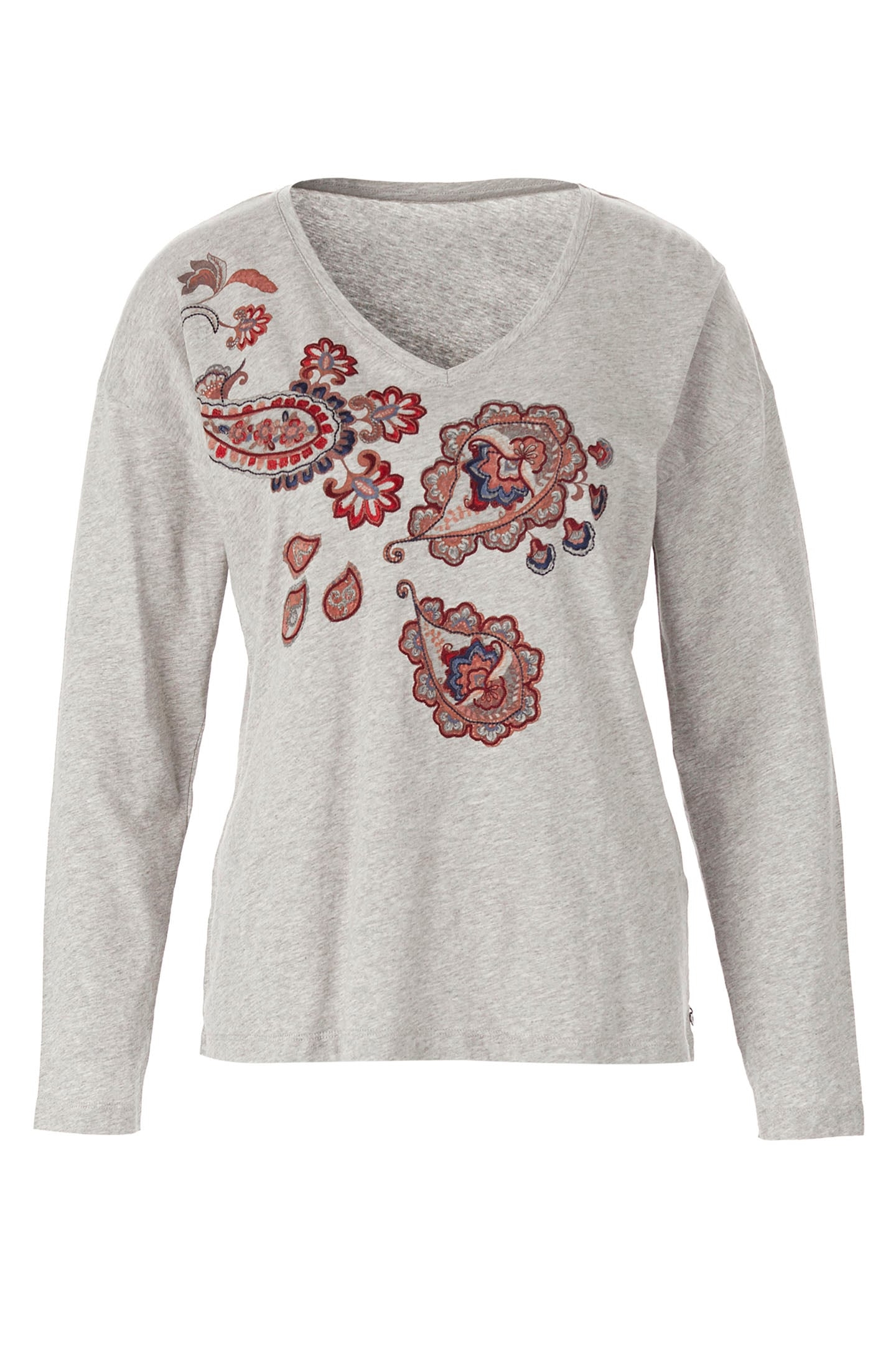 LOOSE V-NECK T-SHIRT IN GREY 4