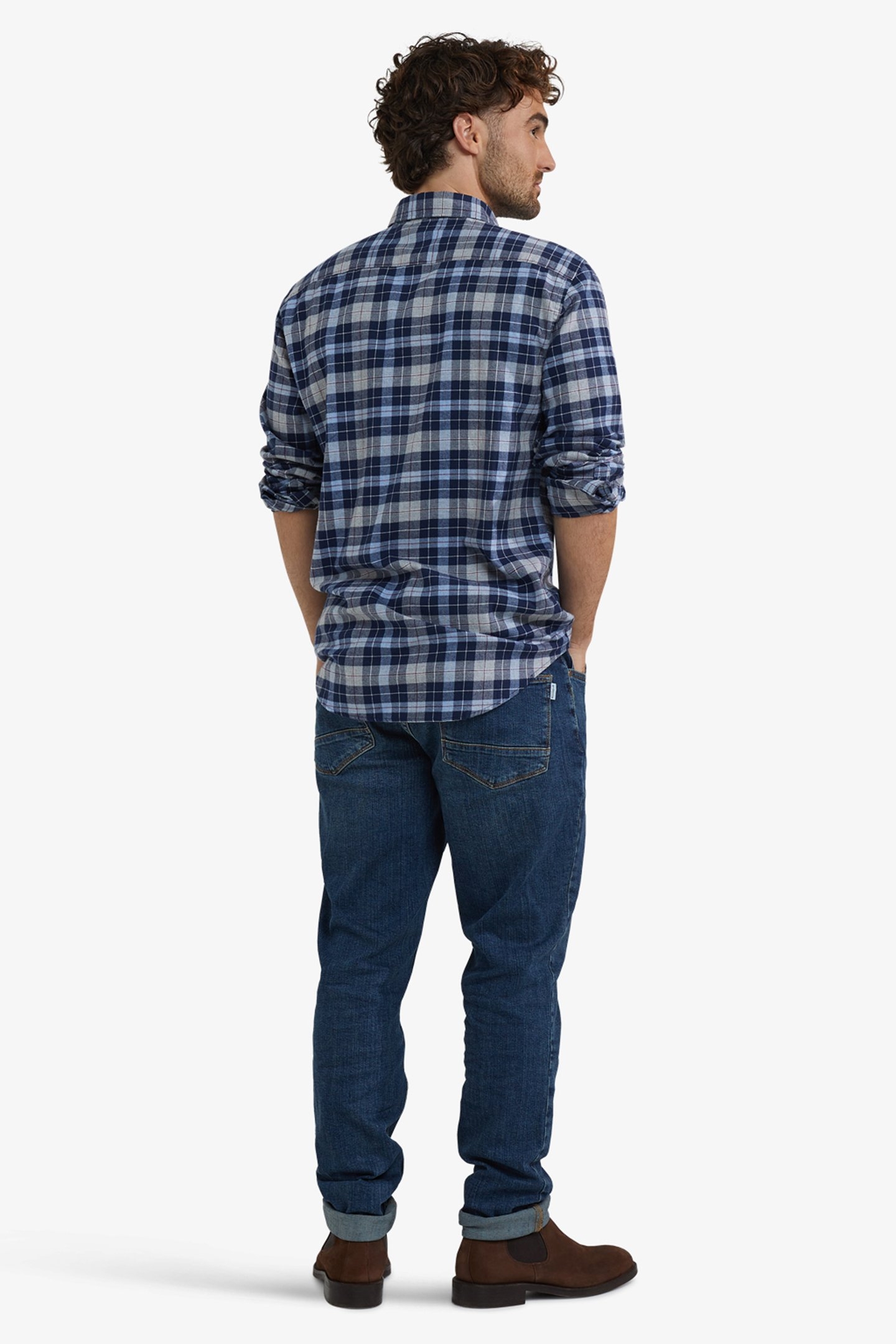 FLANNEL CHECK SHIRT LIGHT BLUE 3