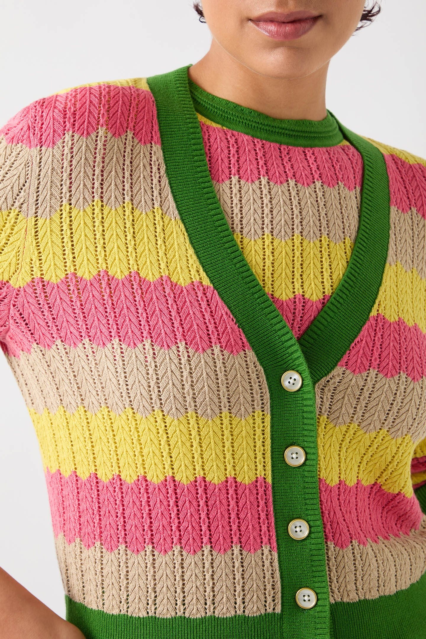 CD CINZIA ZIG ZAG CARDI GREEN 4