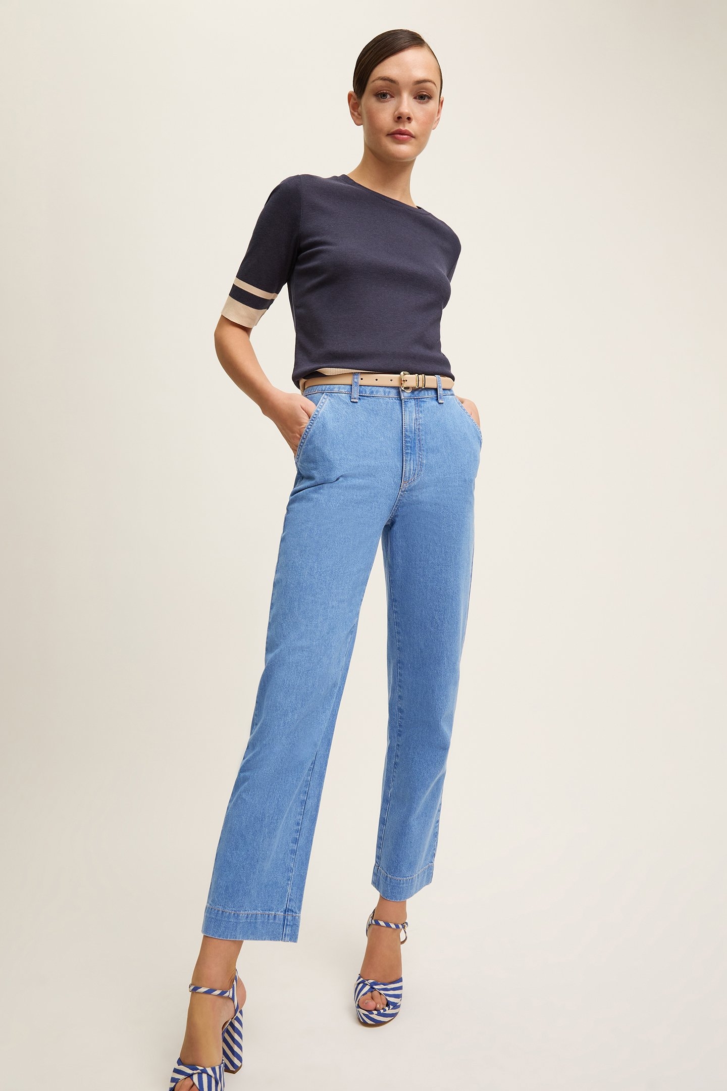 TR WILLOW WIDE CROP JEAN INDIGO 1