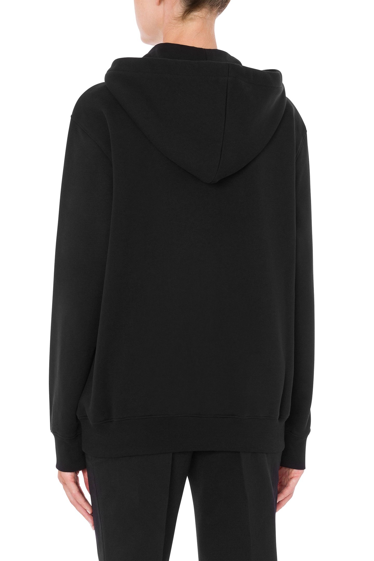 DRAWN TEDDY BEAR ZIP-UP HOODIE BLACK 2