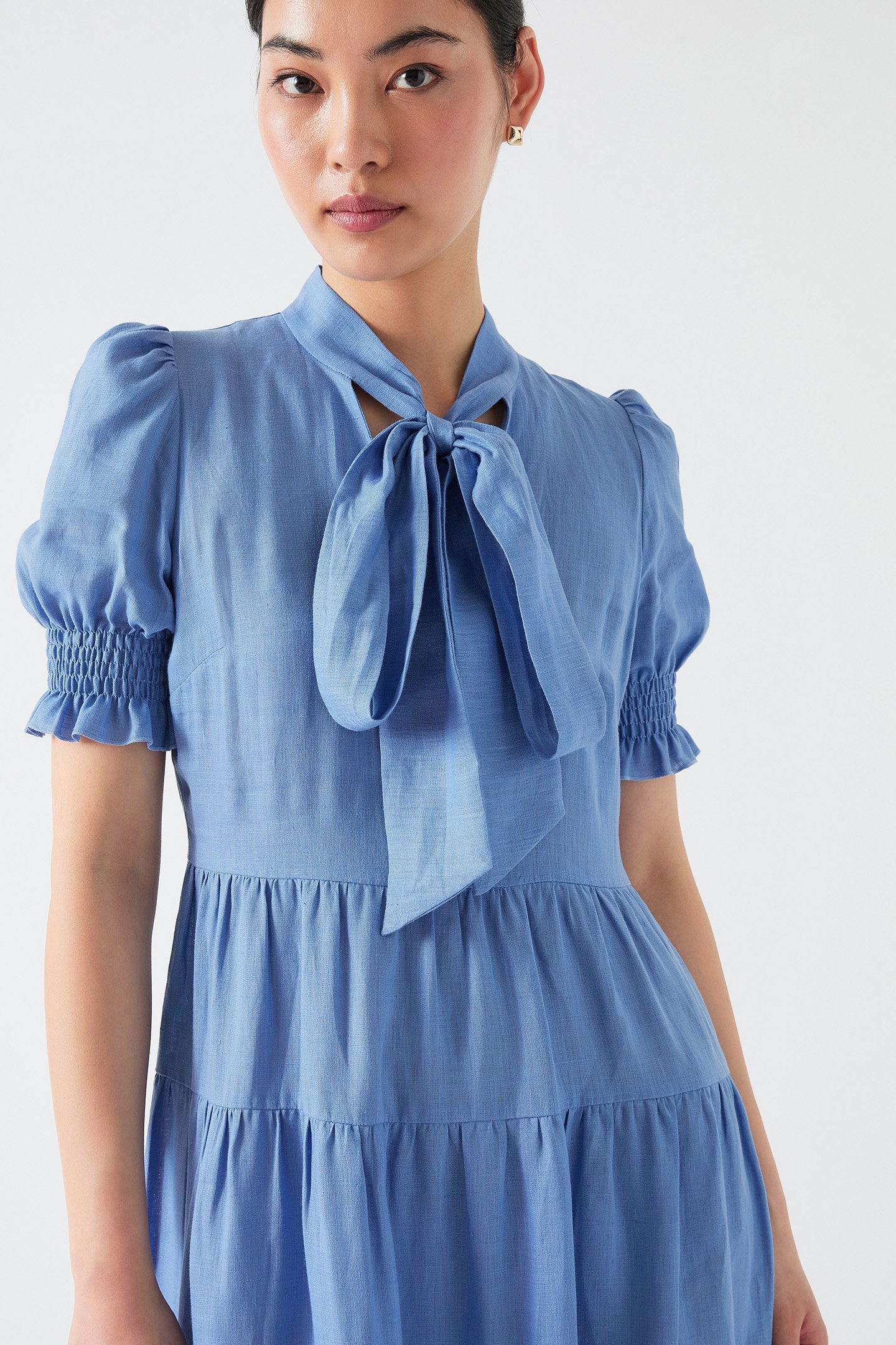 DR FLO LINEN DRESS PALE OCEAN 4