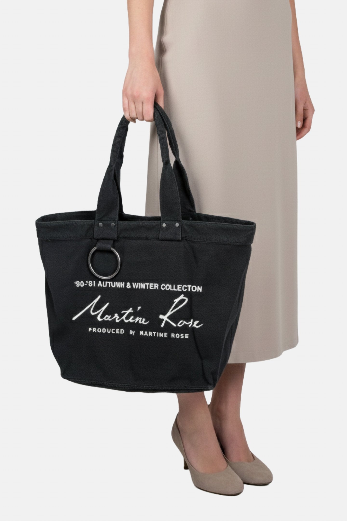 MARTINE ROSE – BONDAGE TOTE BAG GREEN 1