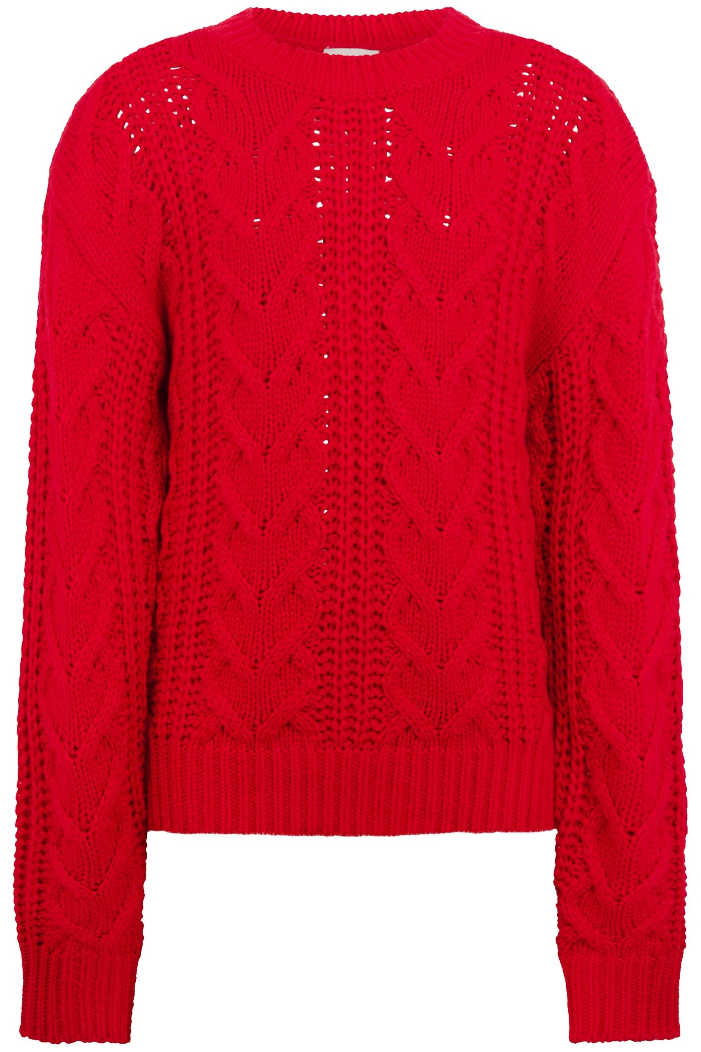 GIRLS SBCABLE BOW KNIT RED 4