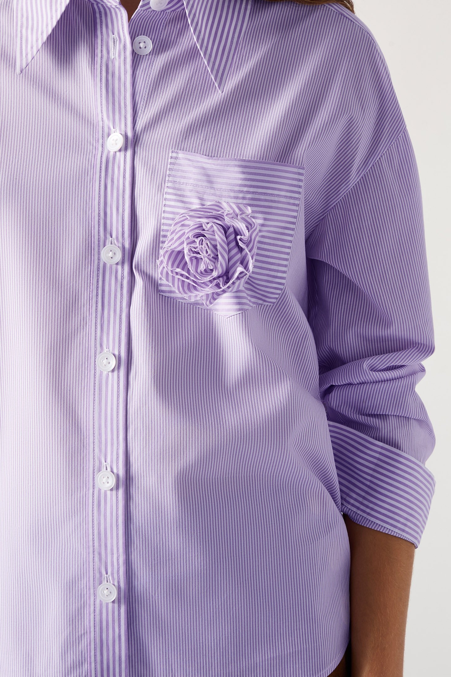 TW PIP CORSAGE SHIRT PURPLE 5
