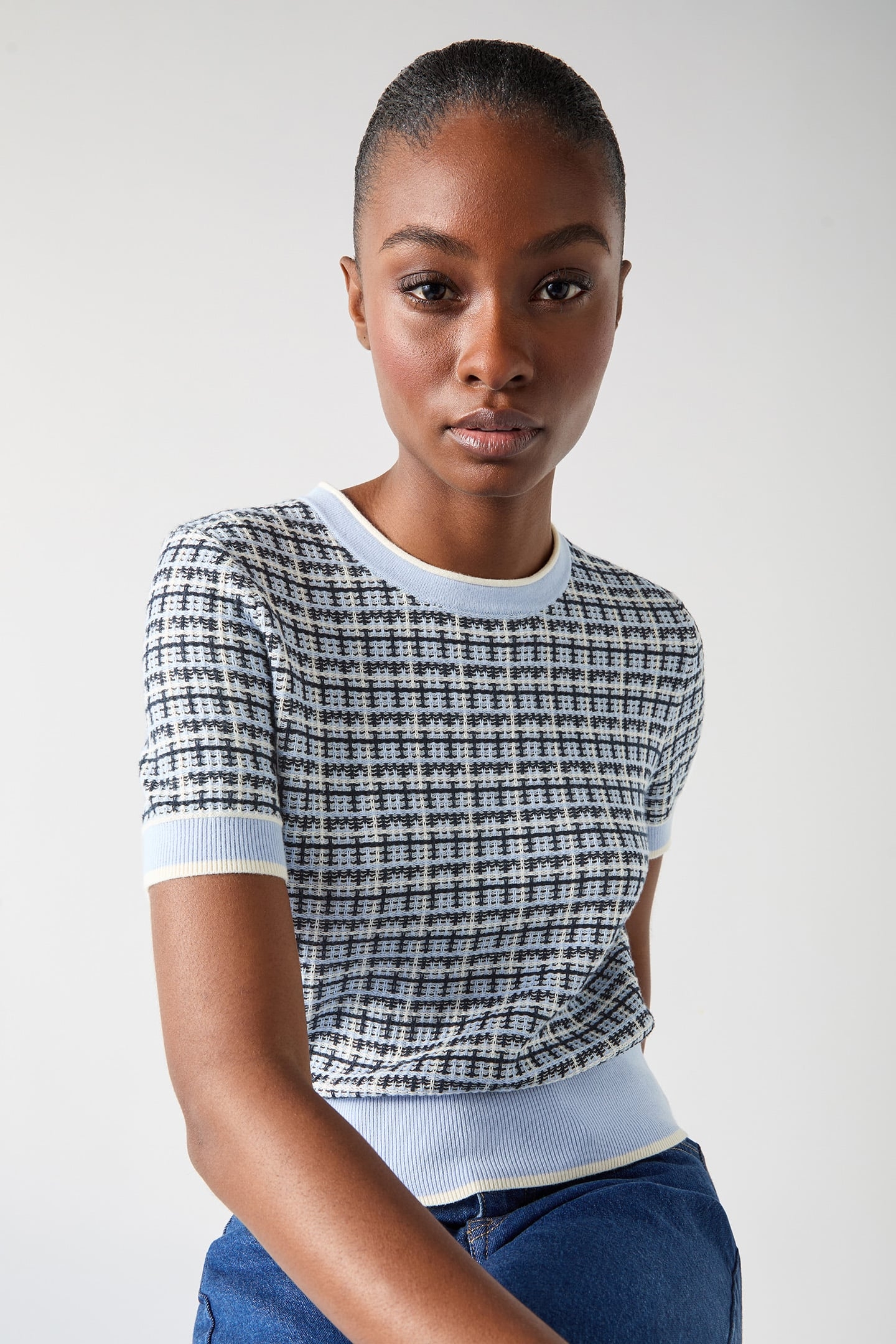 TK HONEY KNITTED TOP BLUE 1