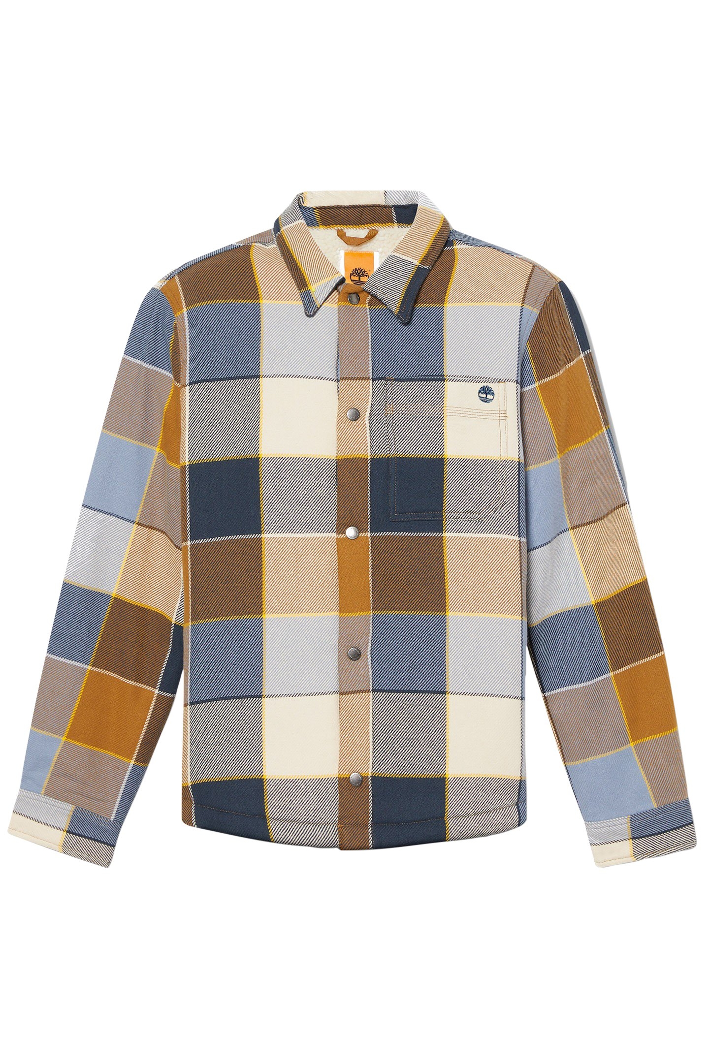 SHERPA LINED PLAID OVERSHIRT DARK WHEAT BOOT 4