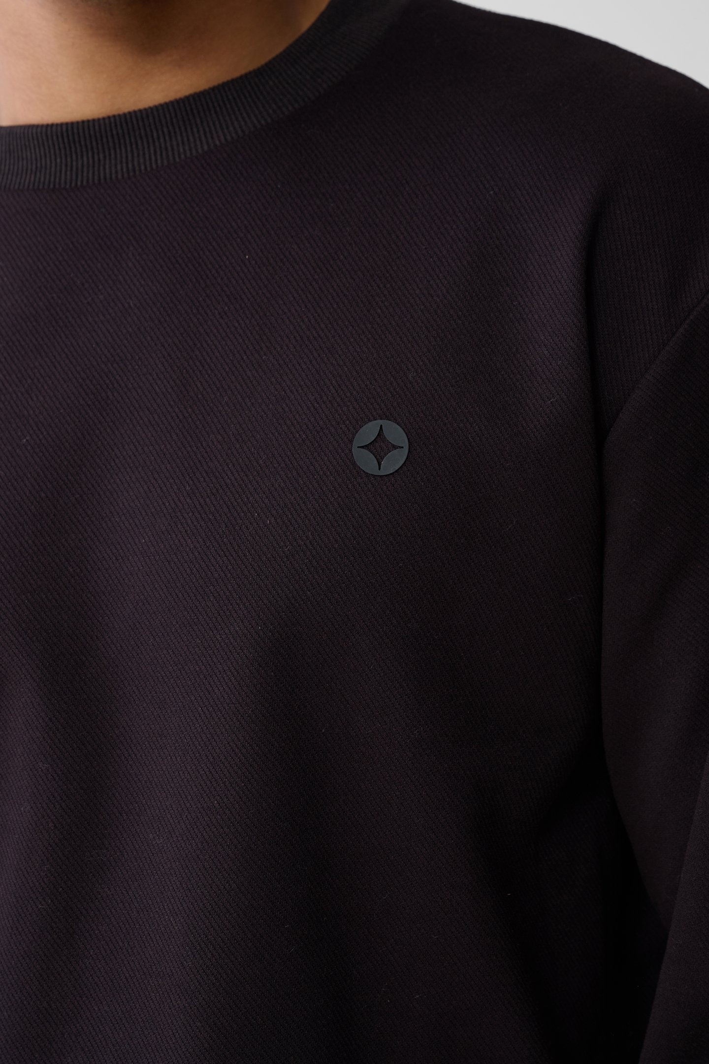 SBKNIT APPLIQUE SWEAT DARKBROWN 7