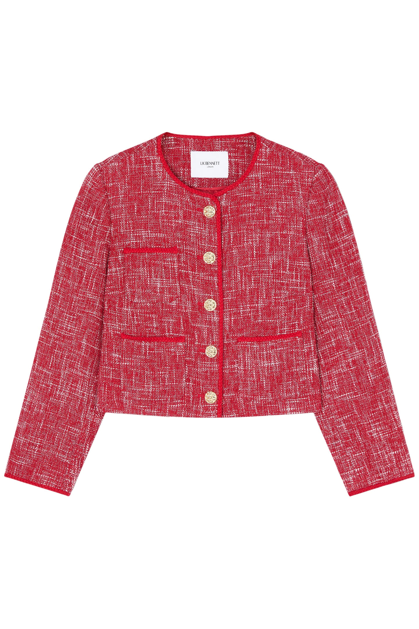 JK ALEXA TWEED JACKET RED 3