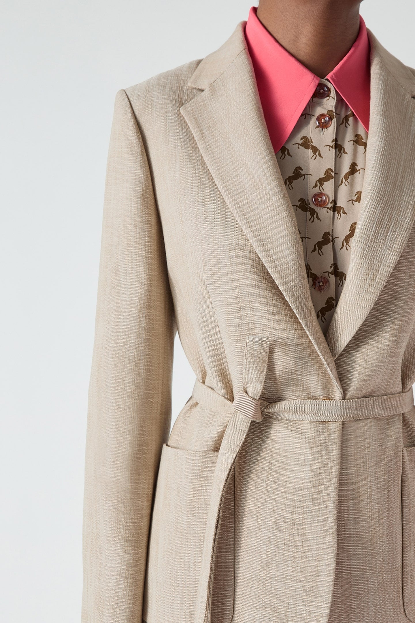 JK AMELIA BELTED JACKET BEIGE 4