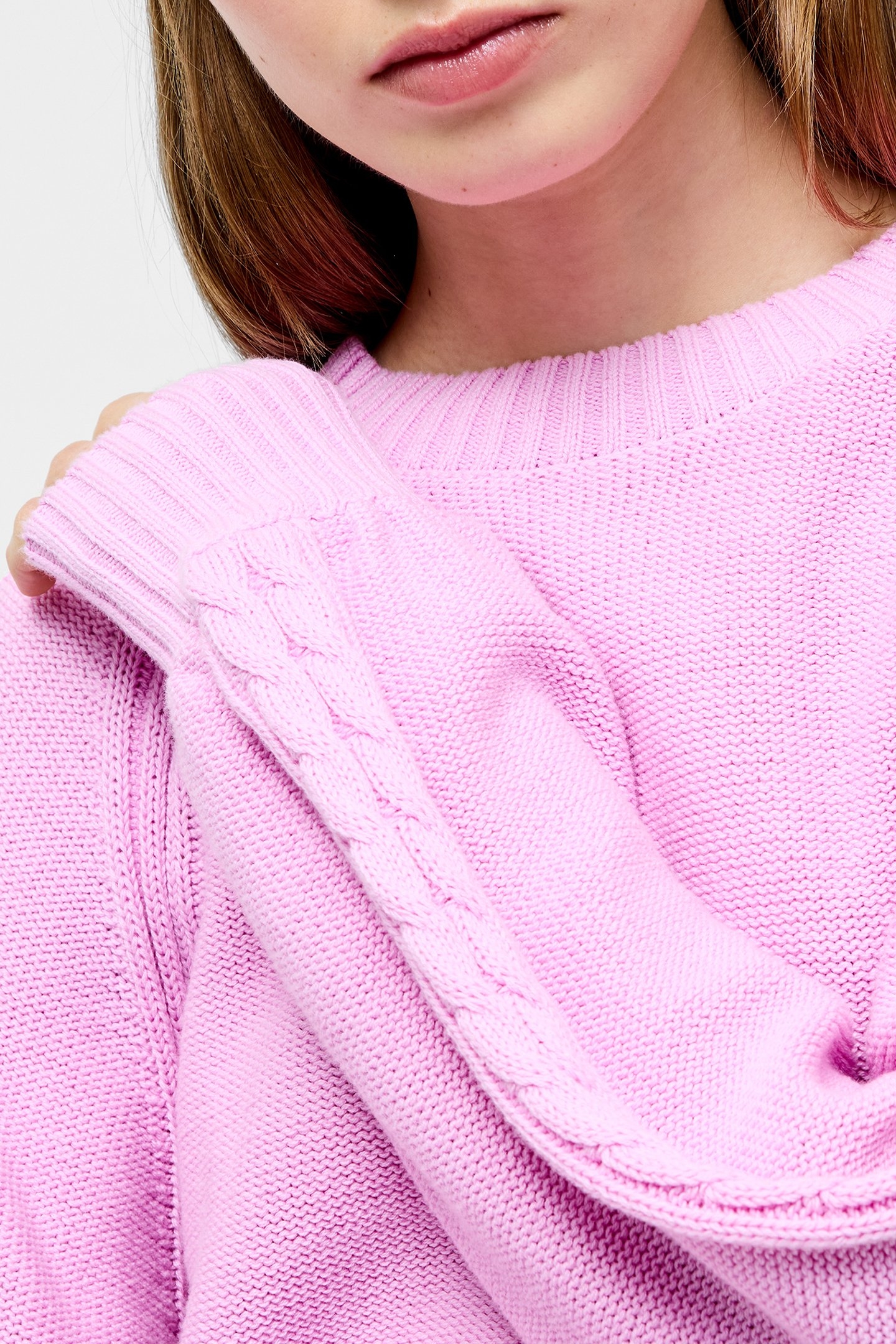 LILY CABLE SLV JUMPER BUBBLEGUM PINK 4