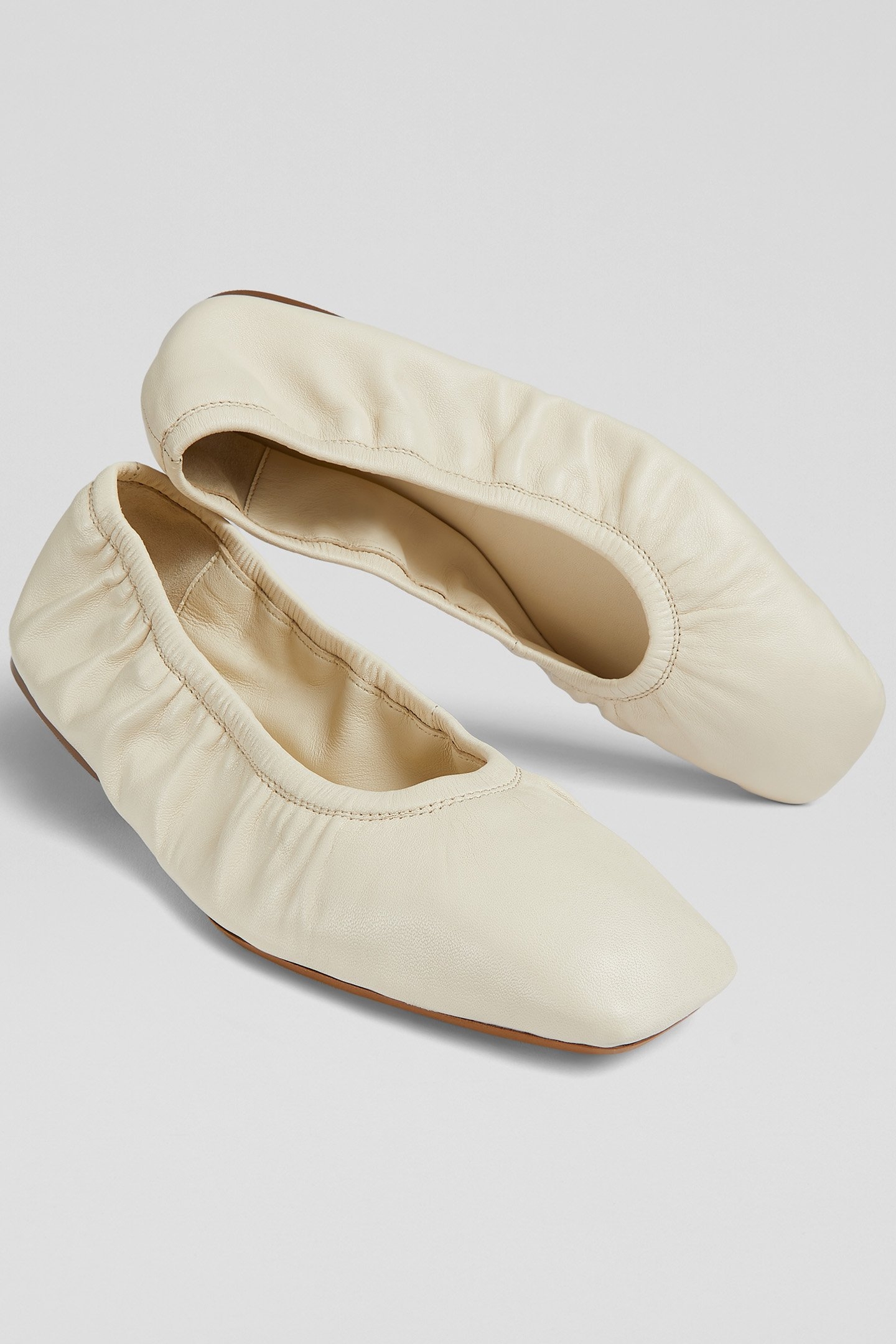 FL TAYLA FOLDED BALLERINA ECRU 5