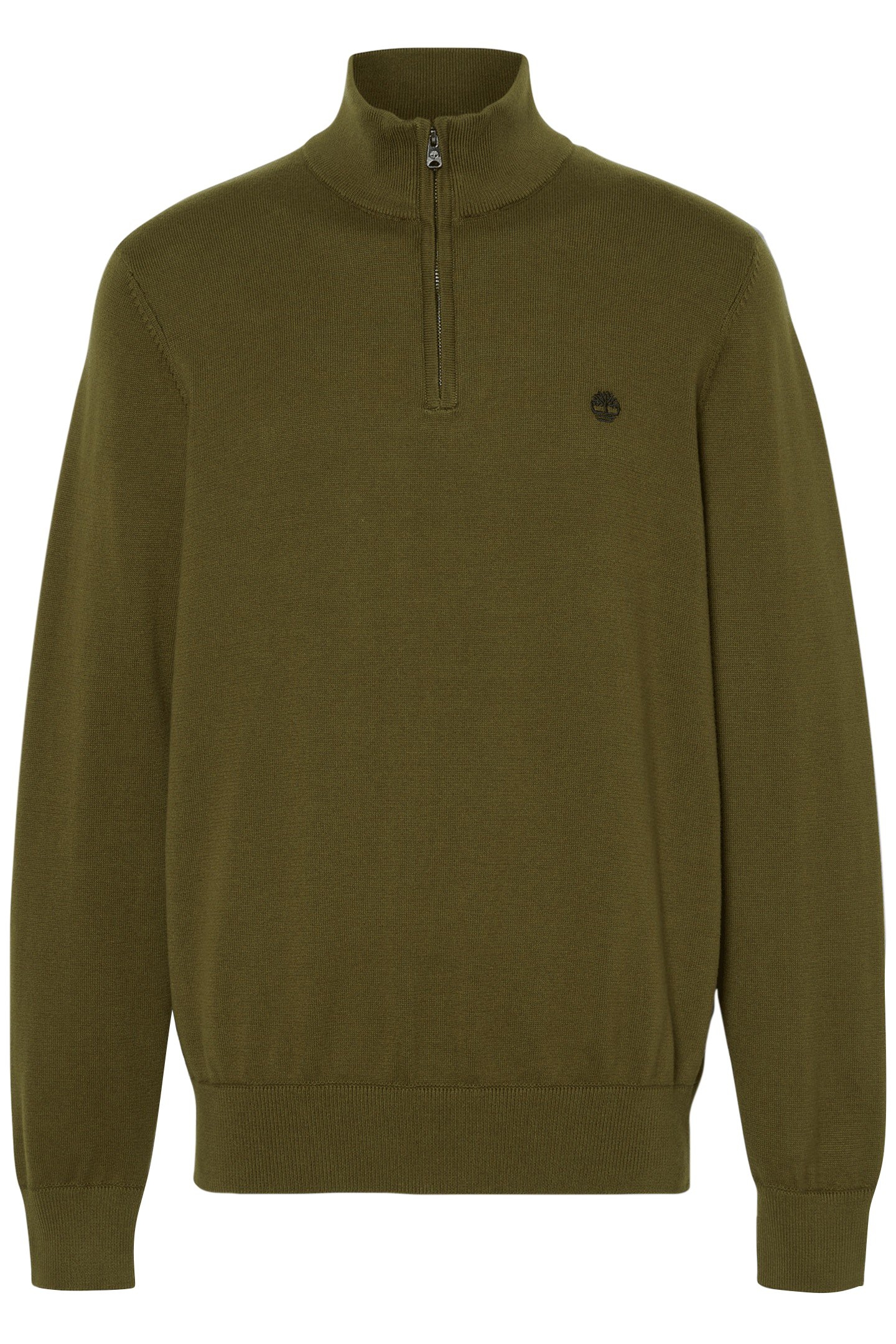 WILLIAMS RIVER COTTON 1/4 ZIP SWEATER DARK OLIVE 4