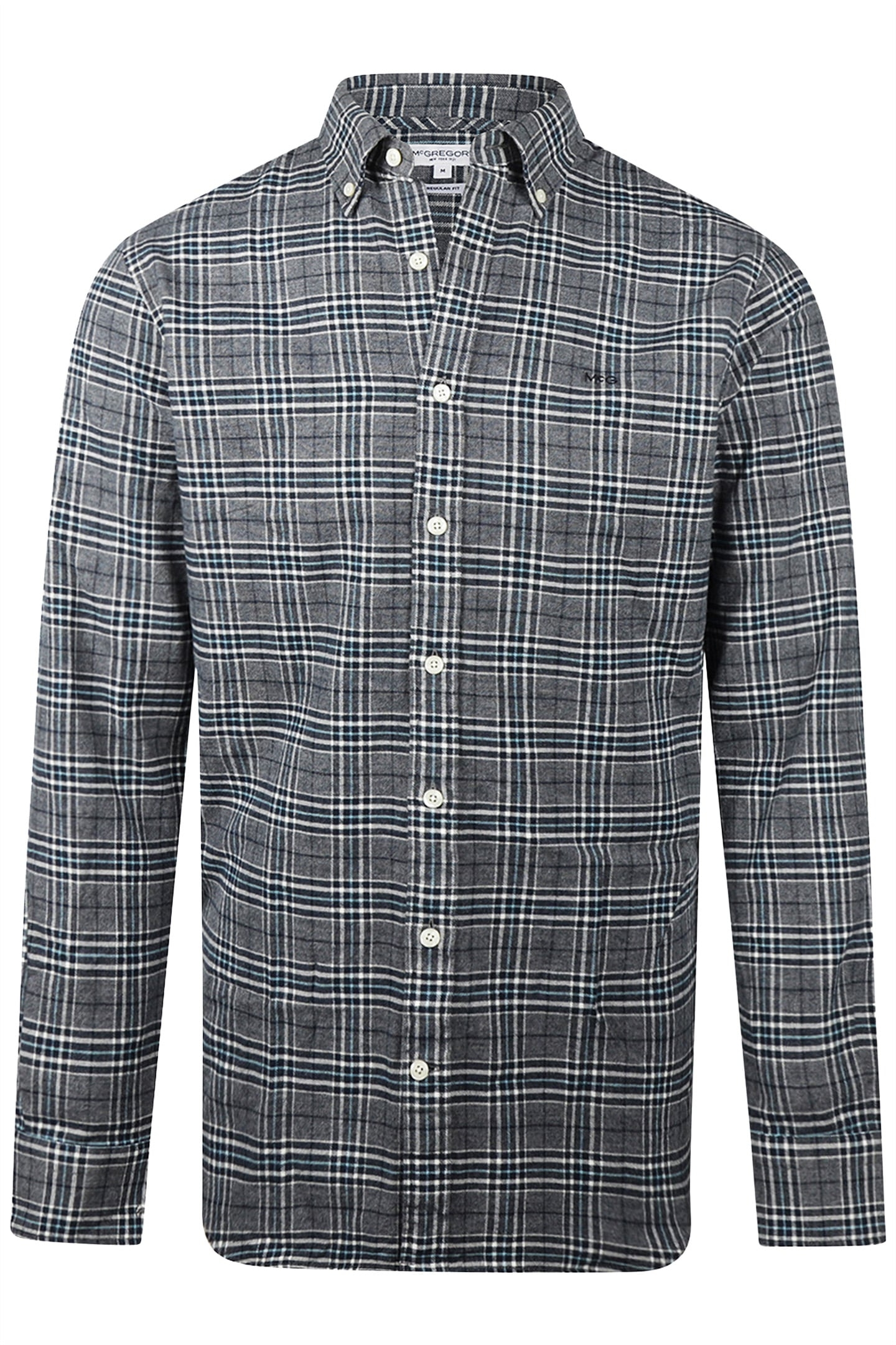 FLANNEL TWILL CHECK SHIRT NAVY 4
